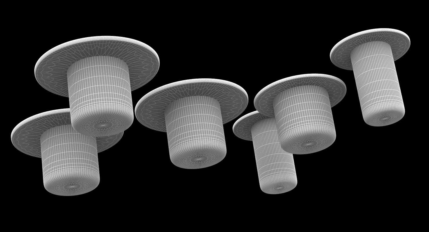 BandB Italia Button Tables 3D model_3