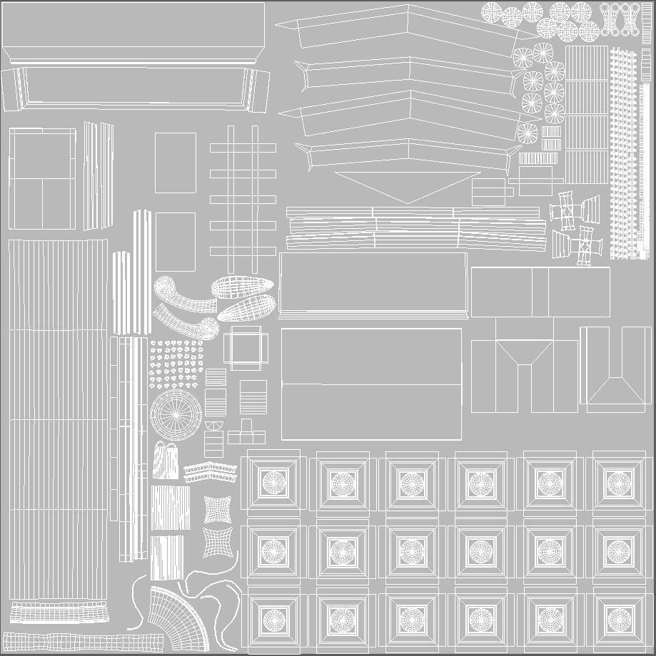 Roman Temple Low-poly 3D model_10