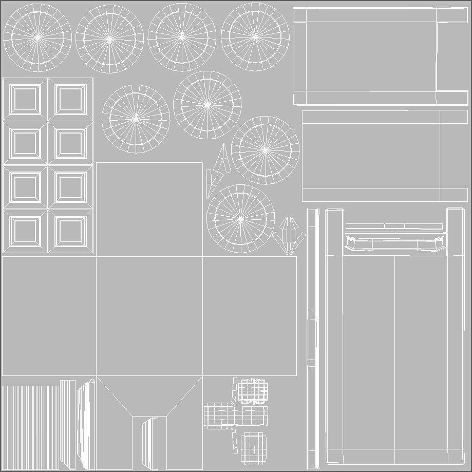 Roman Temple Low-poly 3D model_9