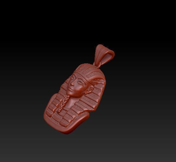 Pharaoh pendant 3D print model_4