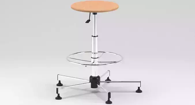 Office Foot Stool free 3D model | CGTrader