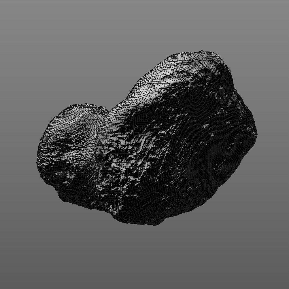 tschuri comet game ready Low-poly 3D model_2