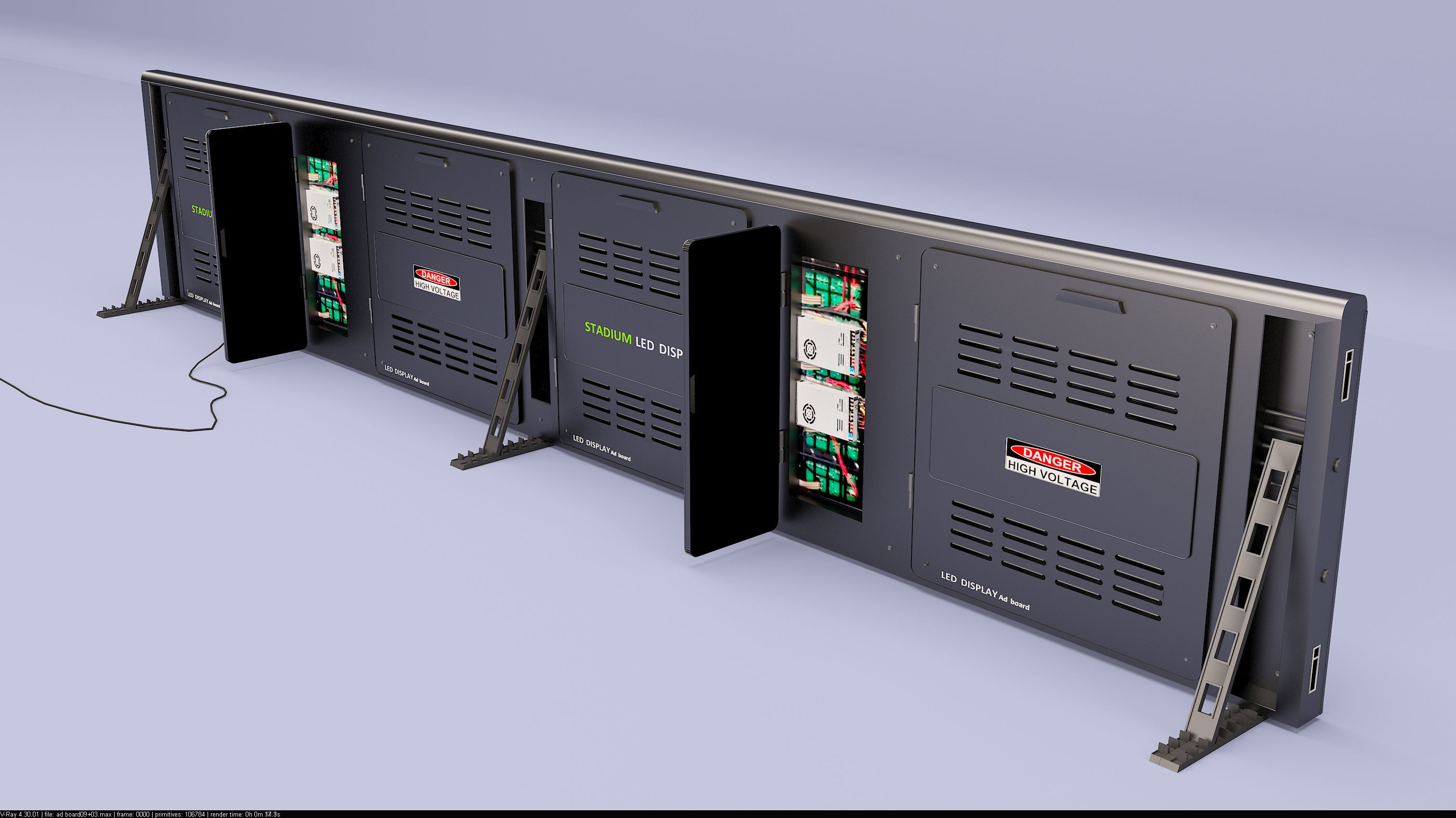 Stadium LED Display 3D model_13