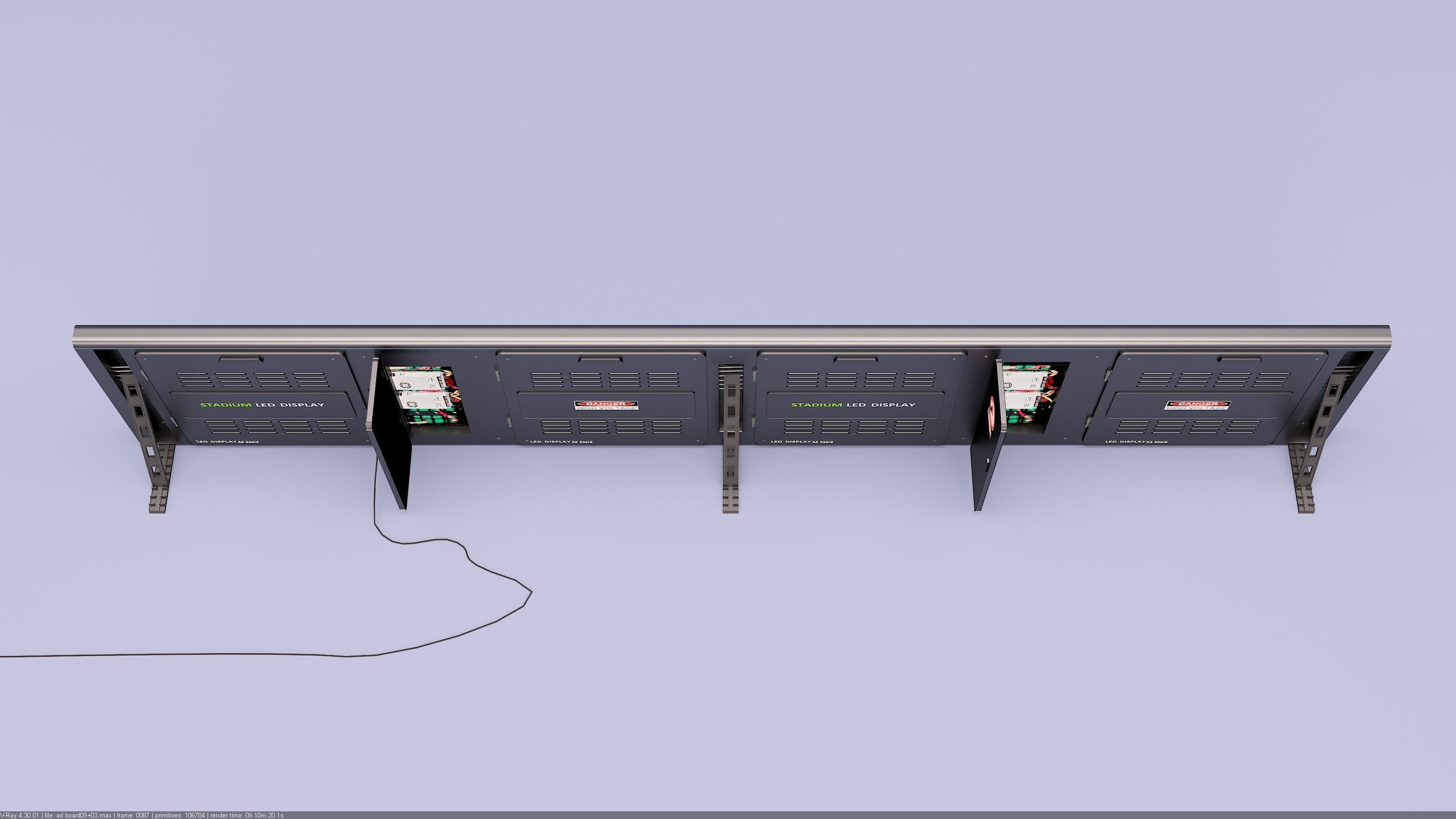Stadium LED Display 3D model_15
