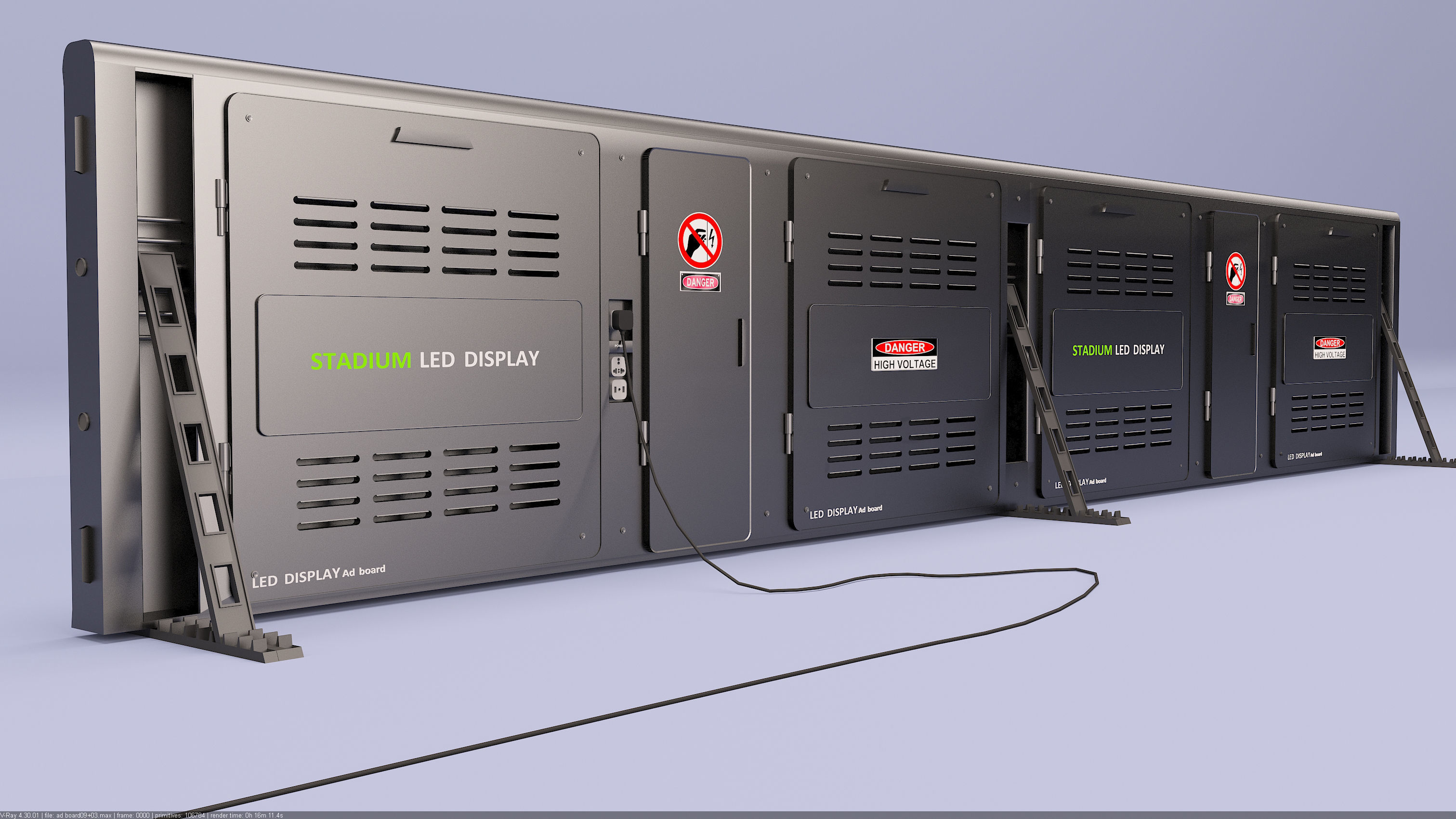 Stadium LED Display 3D model_26