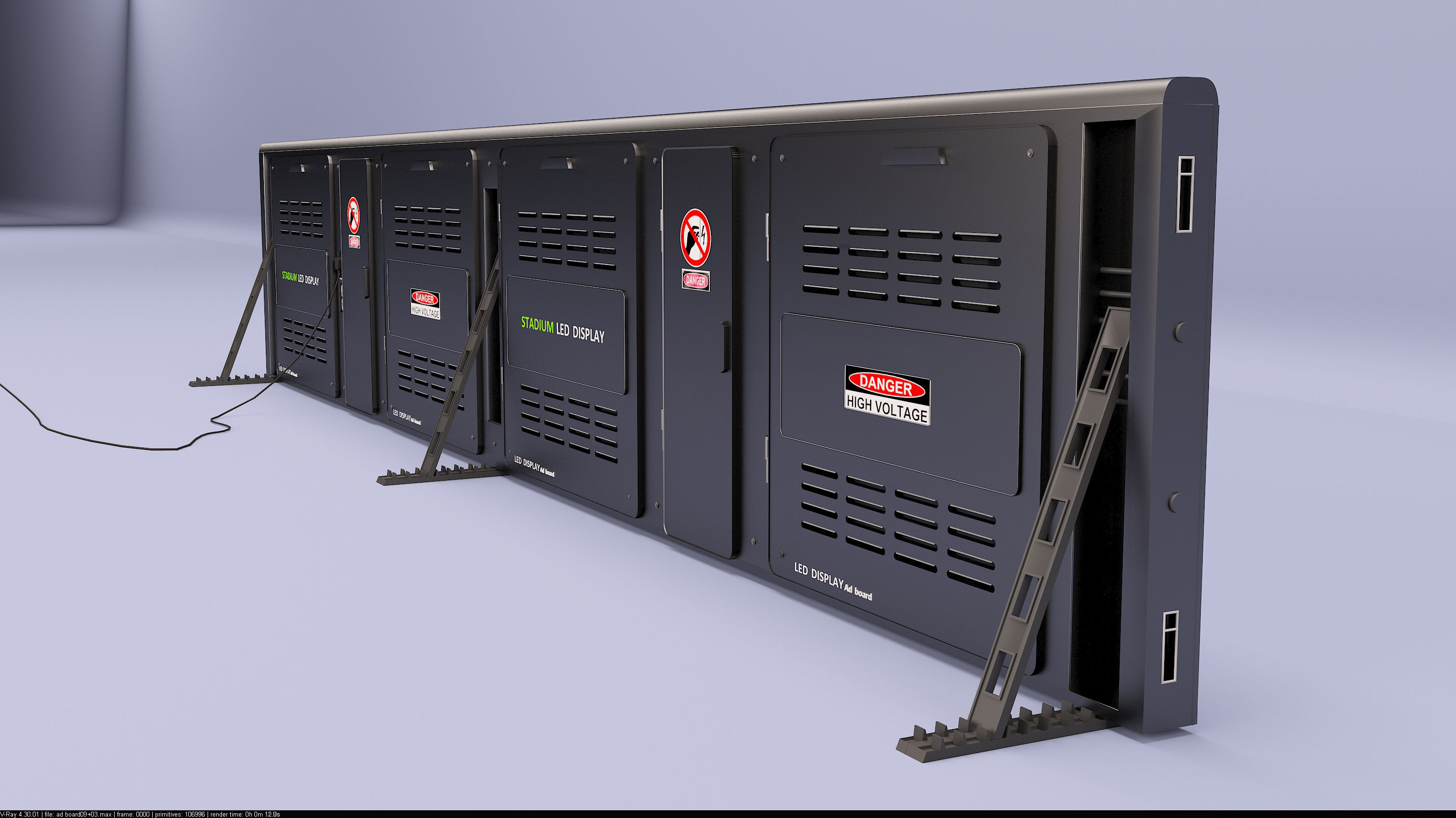 Stadium LED Display 3D model_25