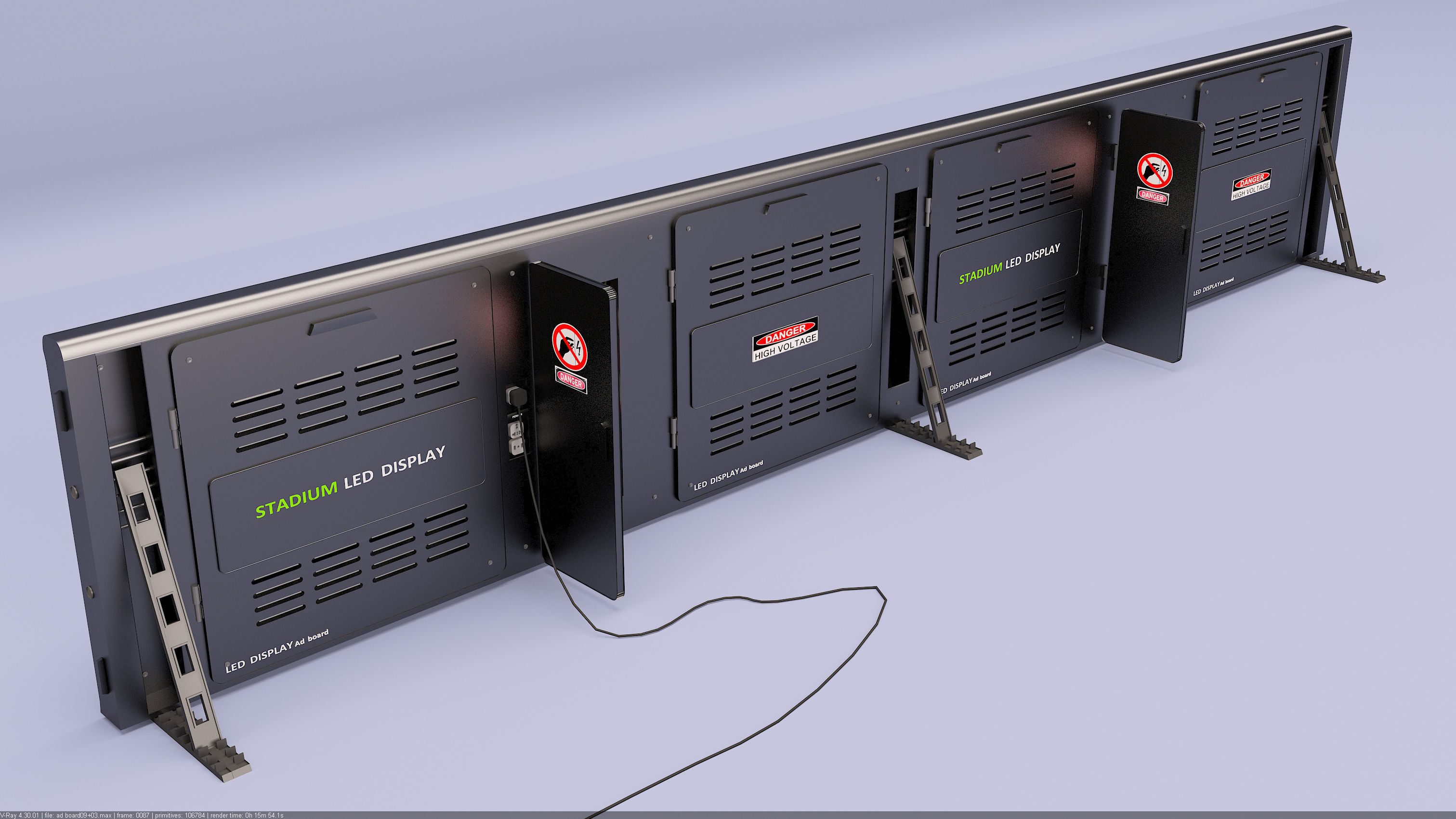 Stadium LED Display 3D model_14