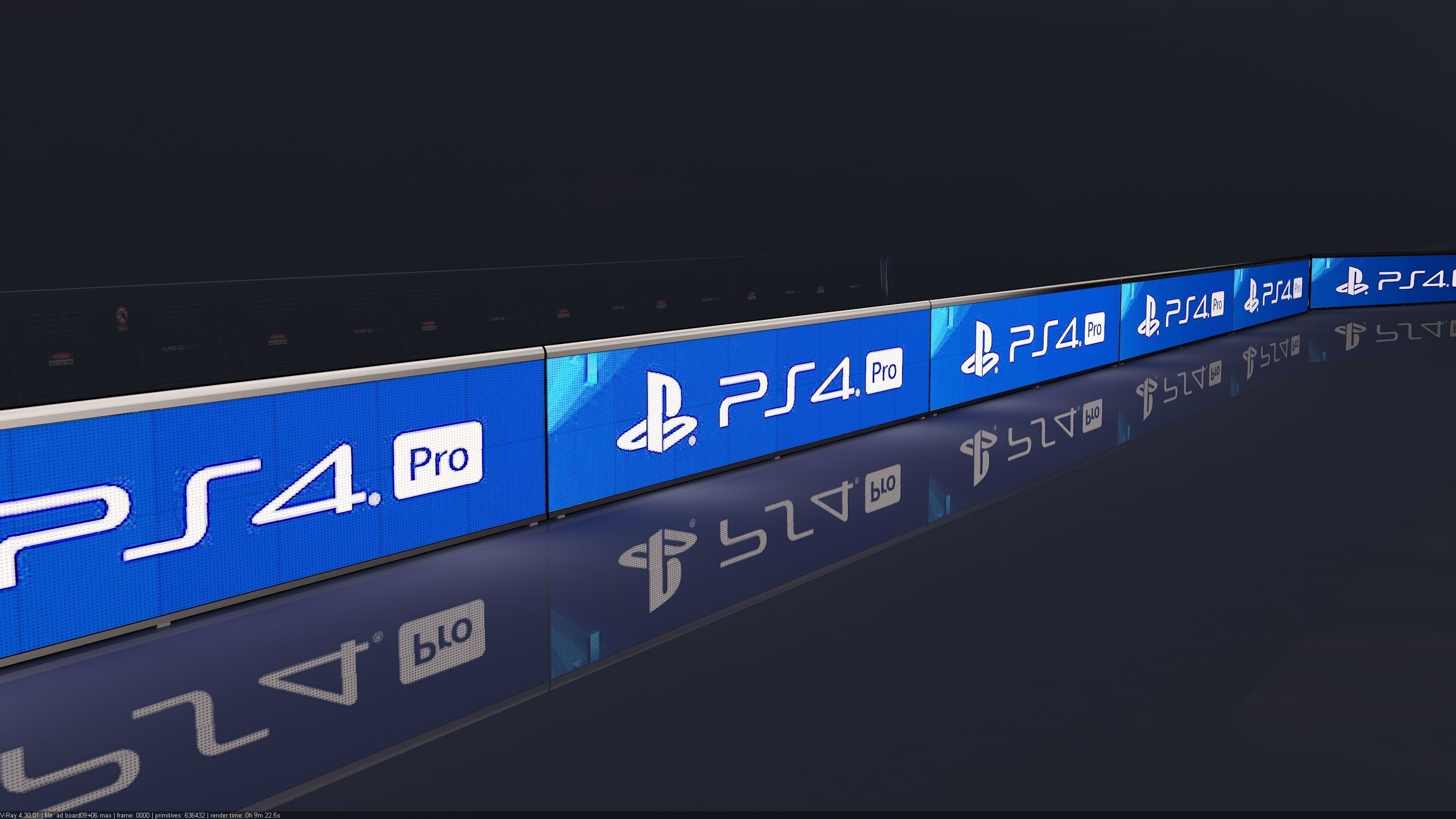 Stadium LED Display 3D model_4