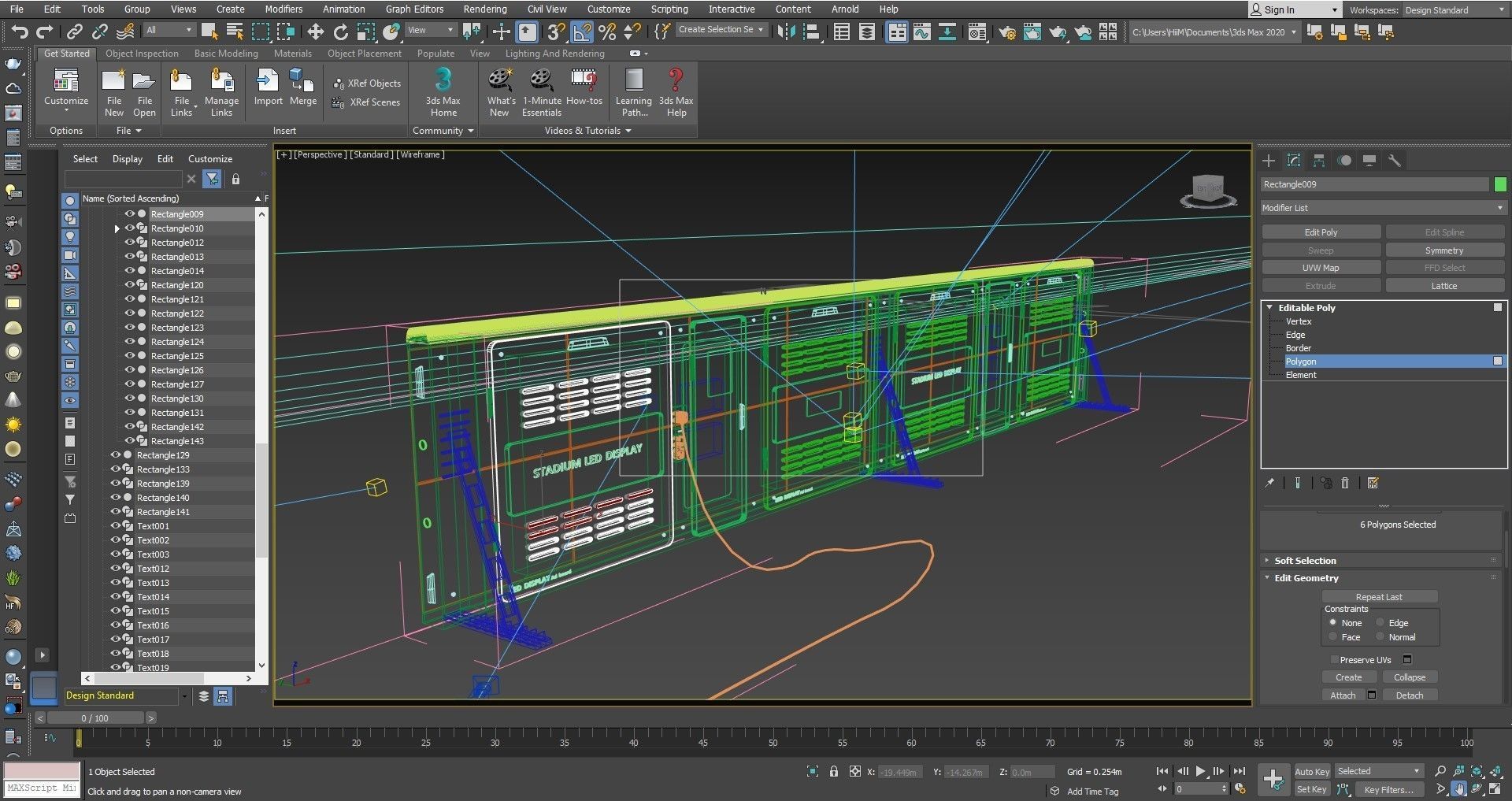Stadium LED Display 3D model_32