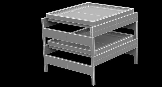 Bassam fellows CB-33 Tray Rack Side Table 3D model 6