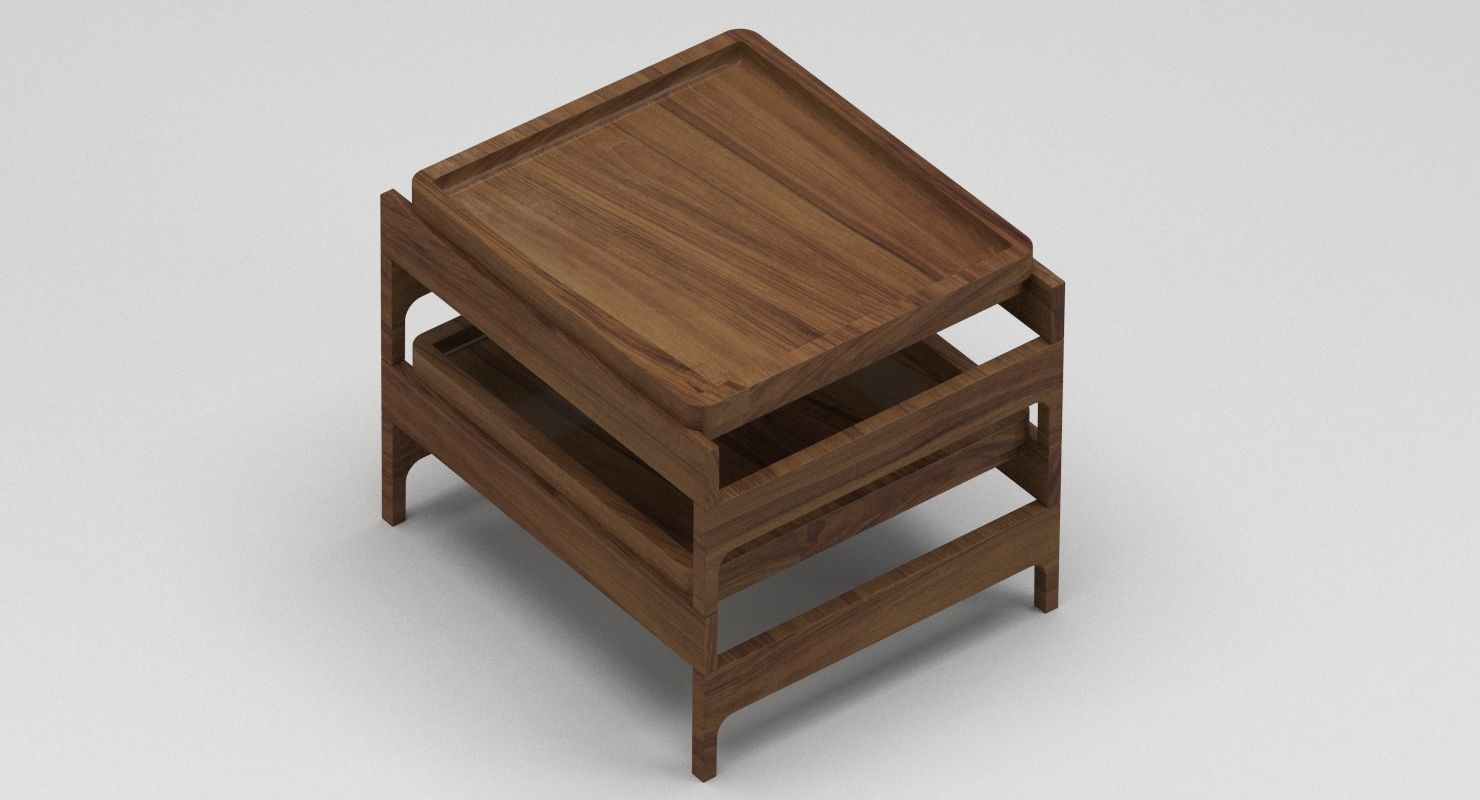 Bassam fellows CB-33 Tray Rack Side Table 3D model_1