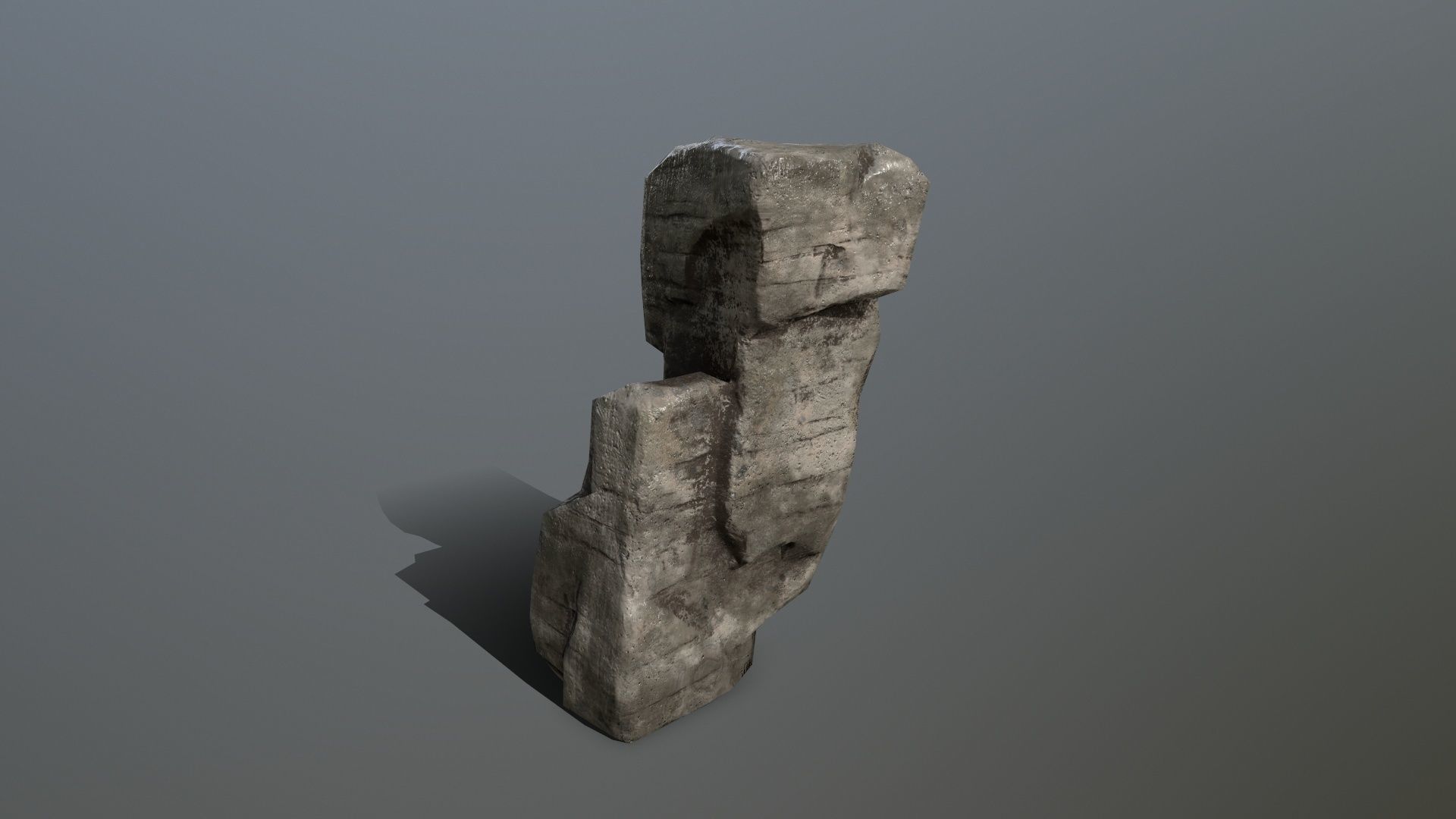 Rock Set Low-poly 3D model_3
