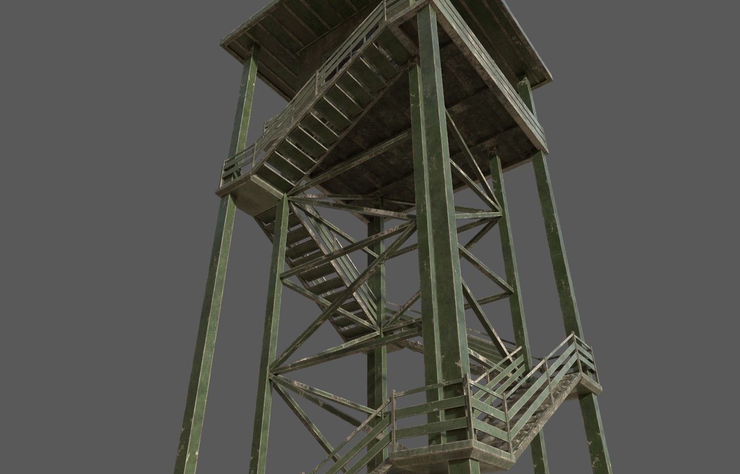 Military Watchtower Pack Low-poly 3D model_13