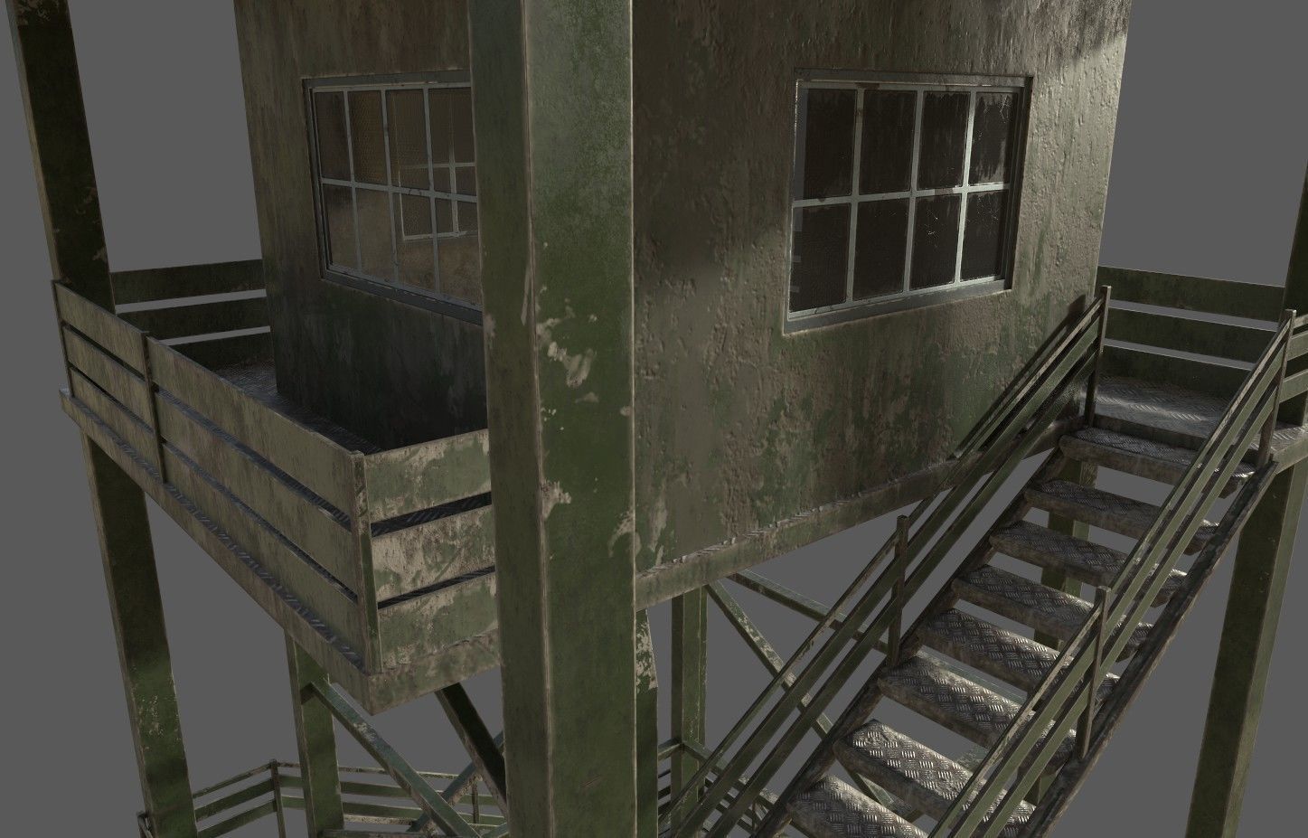 Military Watchtower Pack Low-poly 3D model_12