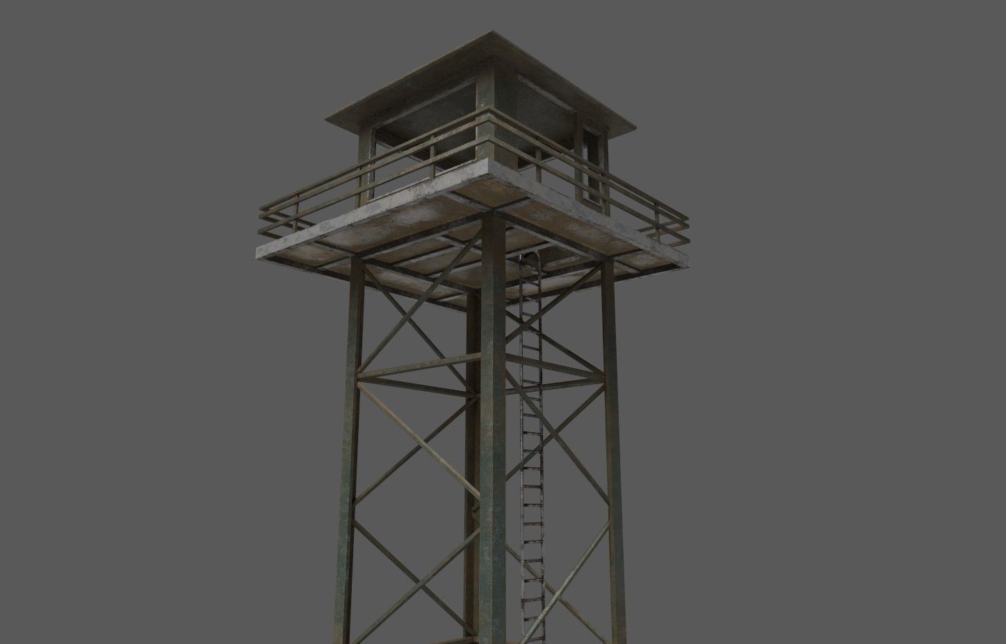 Military Watchtower Pack Low-poly 3D model_2