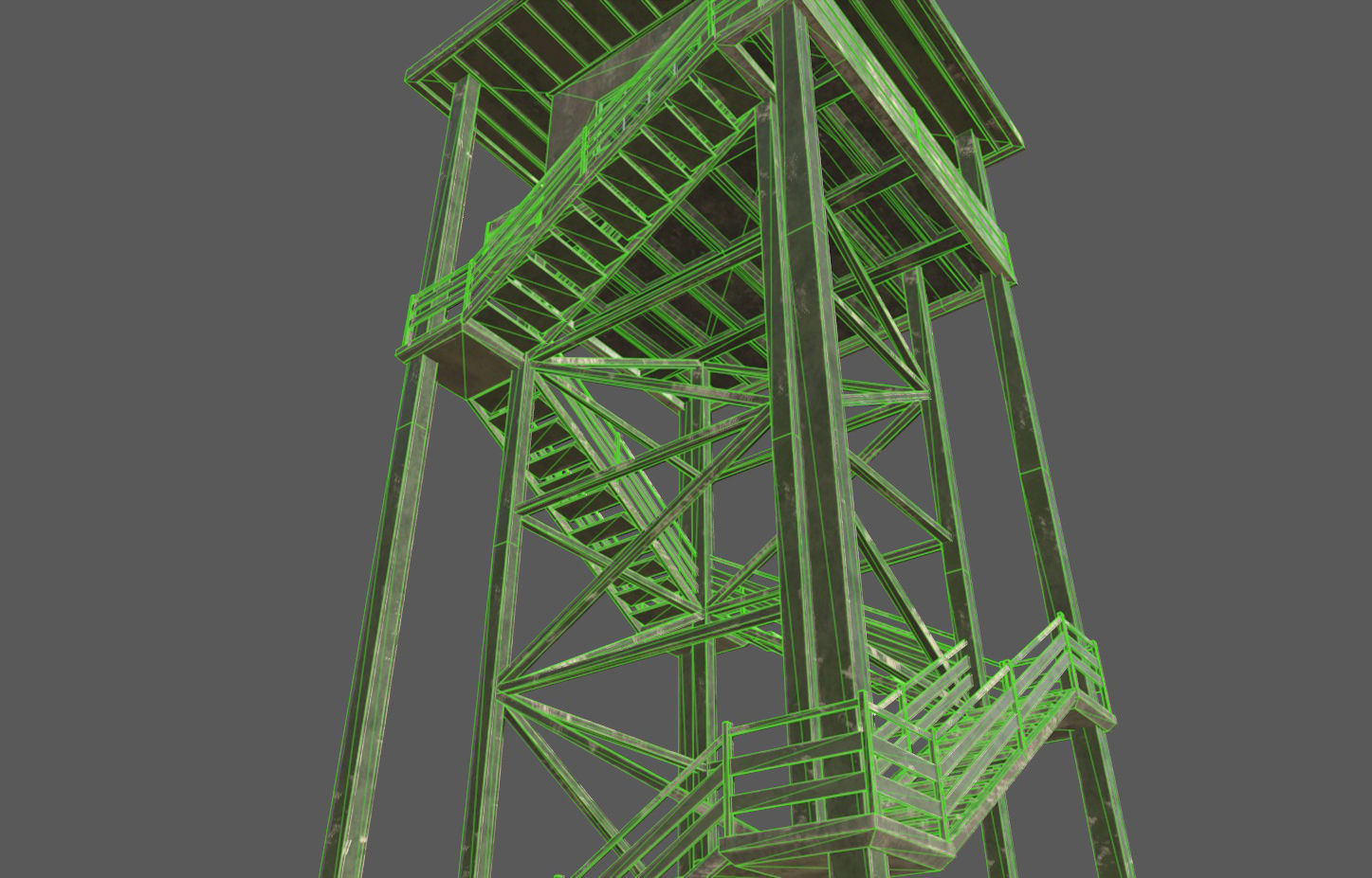 Military Watchtower Pack Low-poly 3D model_14