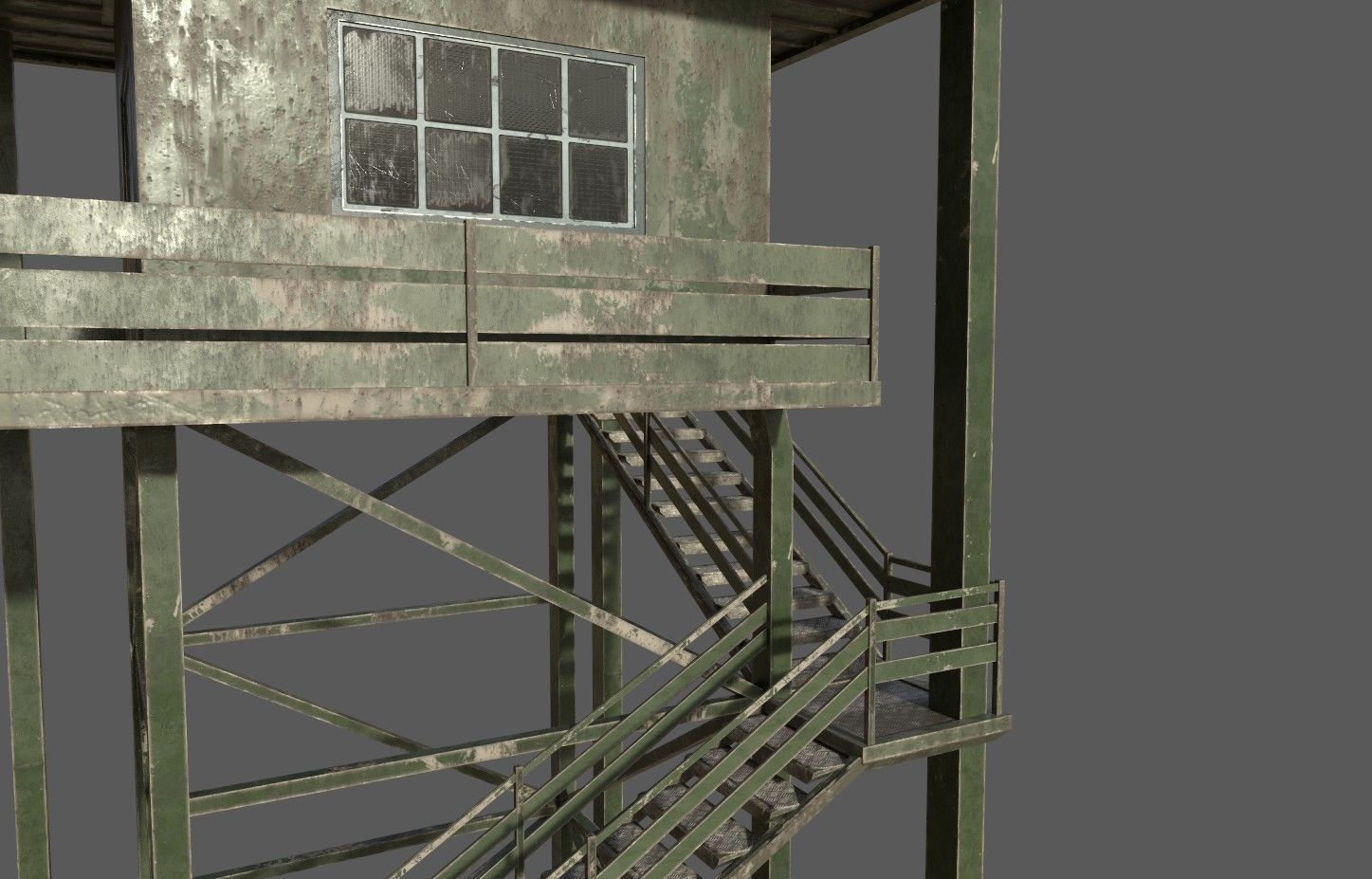 Military Watchtower Pack Low-poly 3D model_10