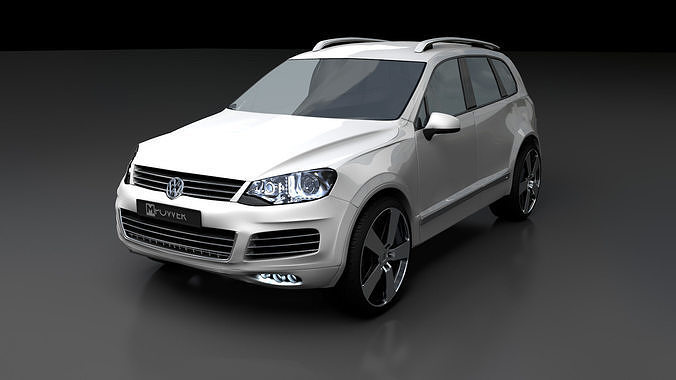 VW Touareg Low-poly 3D model