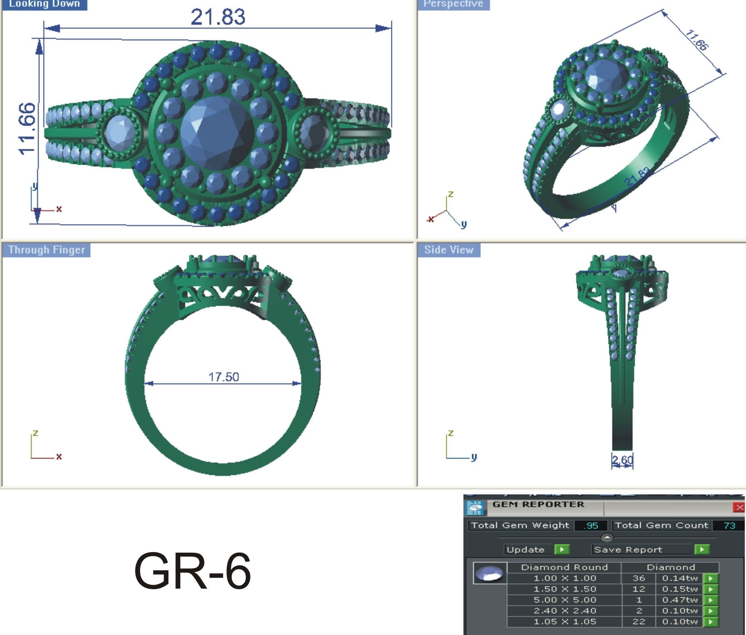 LADIES RING BSJ-R 8870 3D print model_2