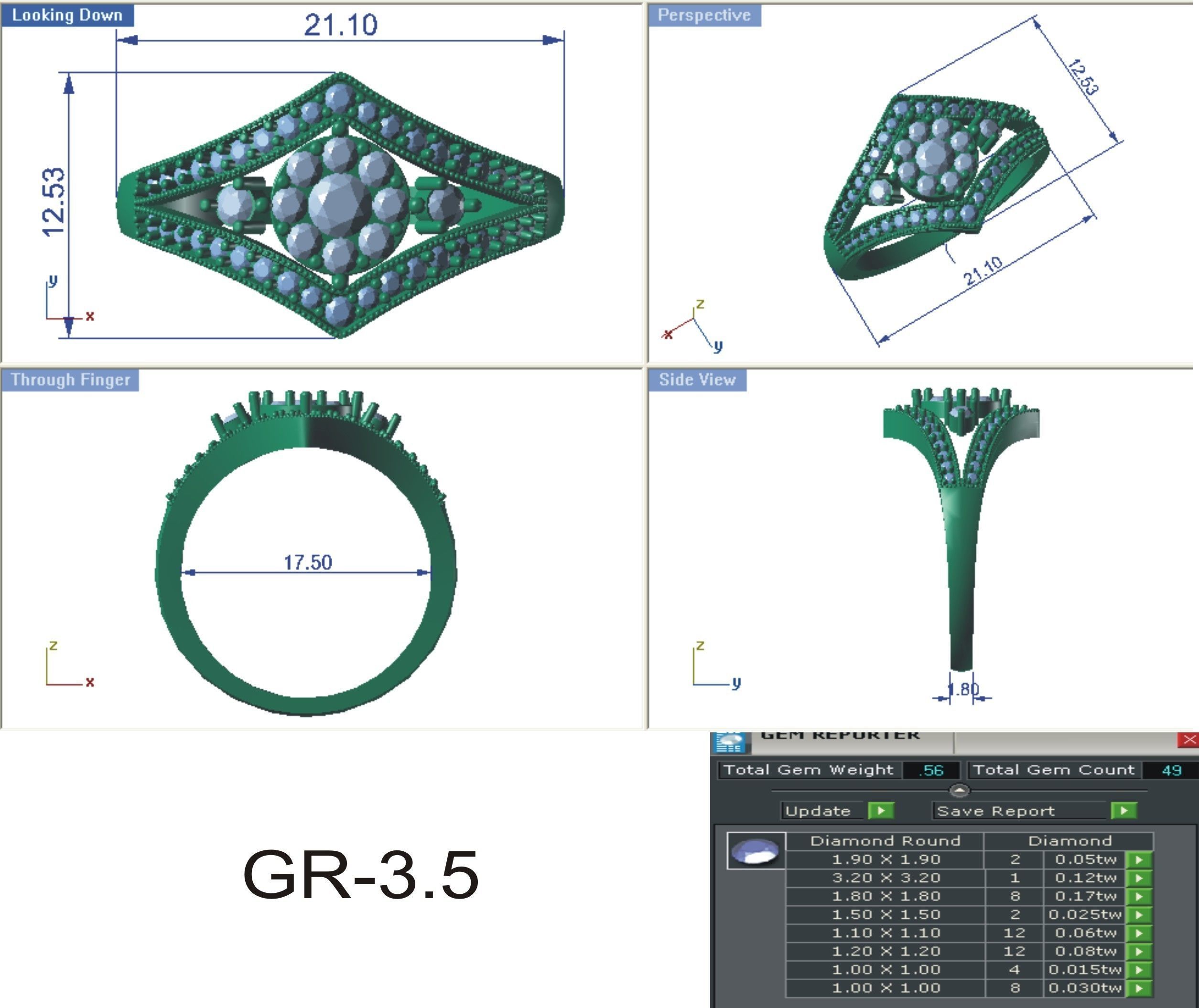 LADIES RING BSJ-R 8873 3D print model_2