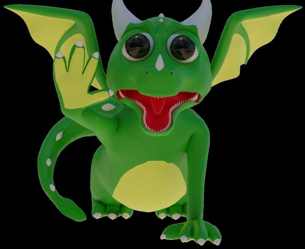 Dragon 3D Model Low-poly 3D model_3