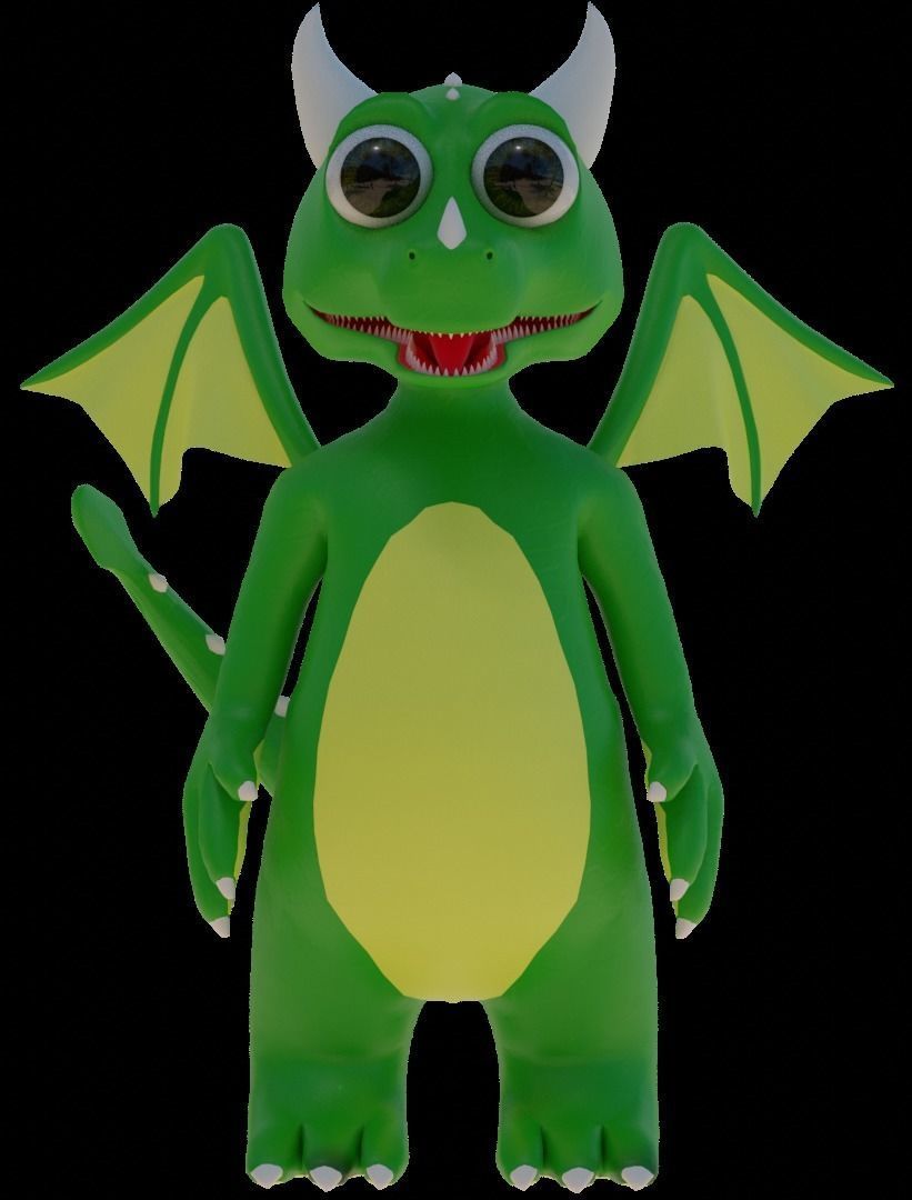 Dragon 3D Model Low-poly 3D model_9