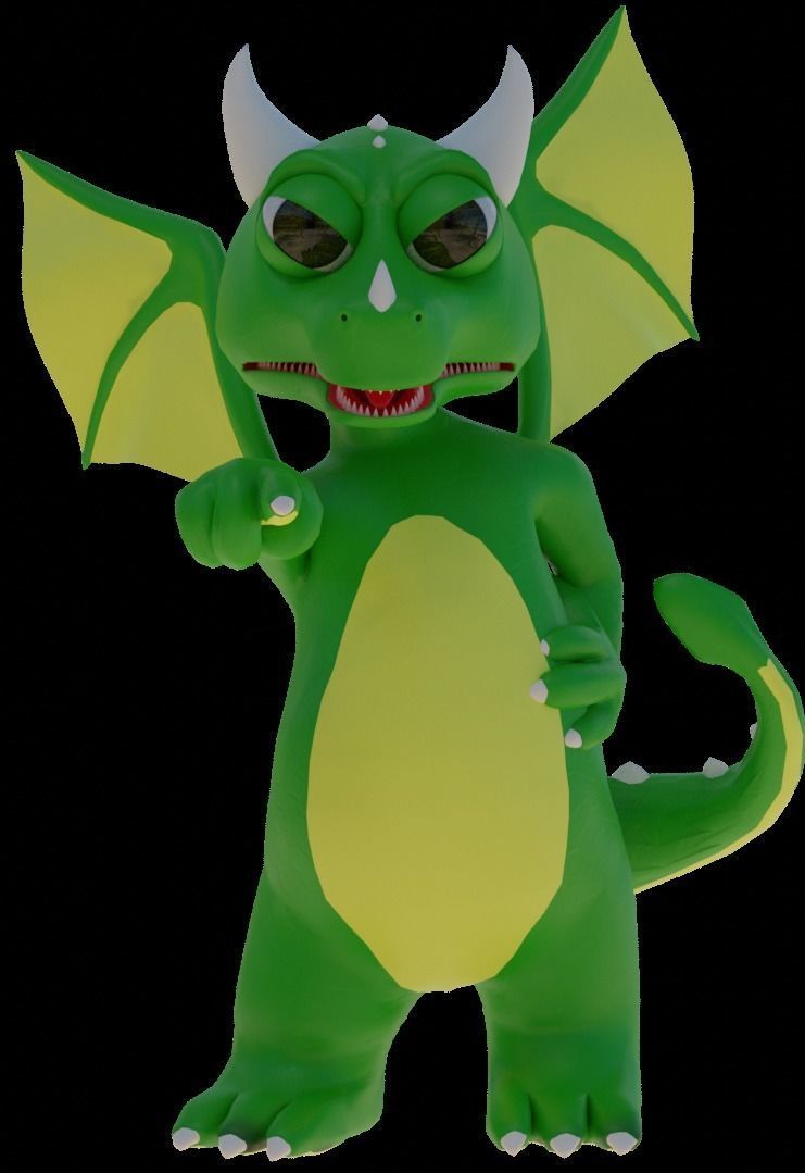 Dragon 3D Model Low-poly 3D model_4