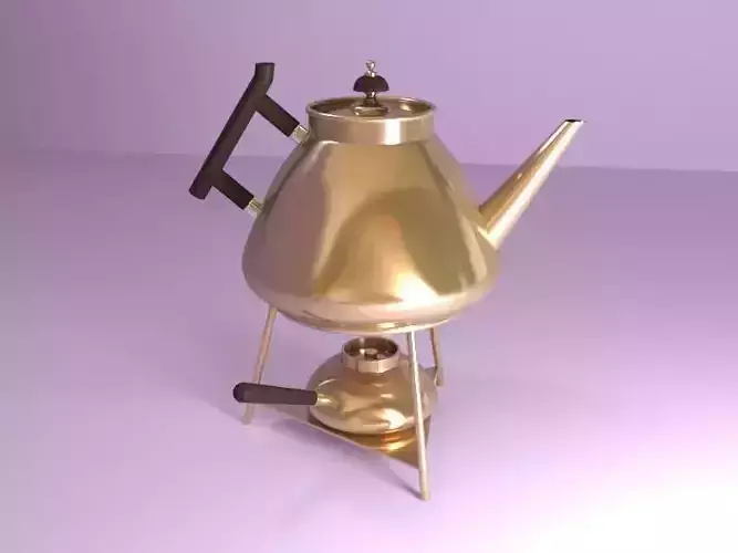 The teapot with a spirit lamp