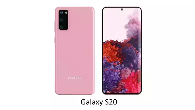 Samsung Galaxy S20 Cloud Pink 3D model