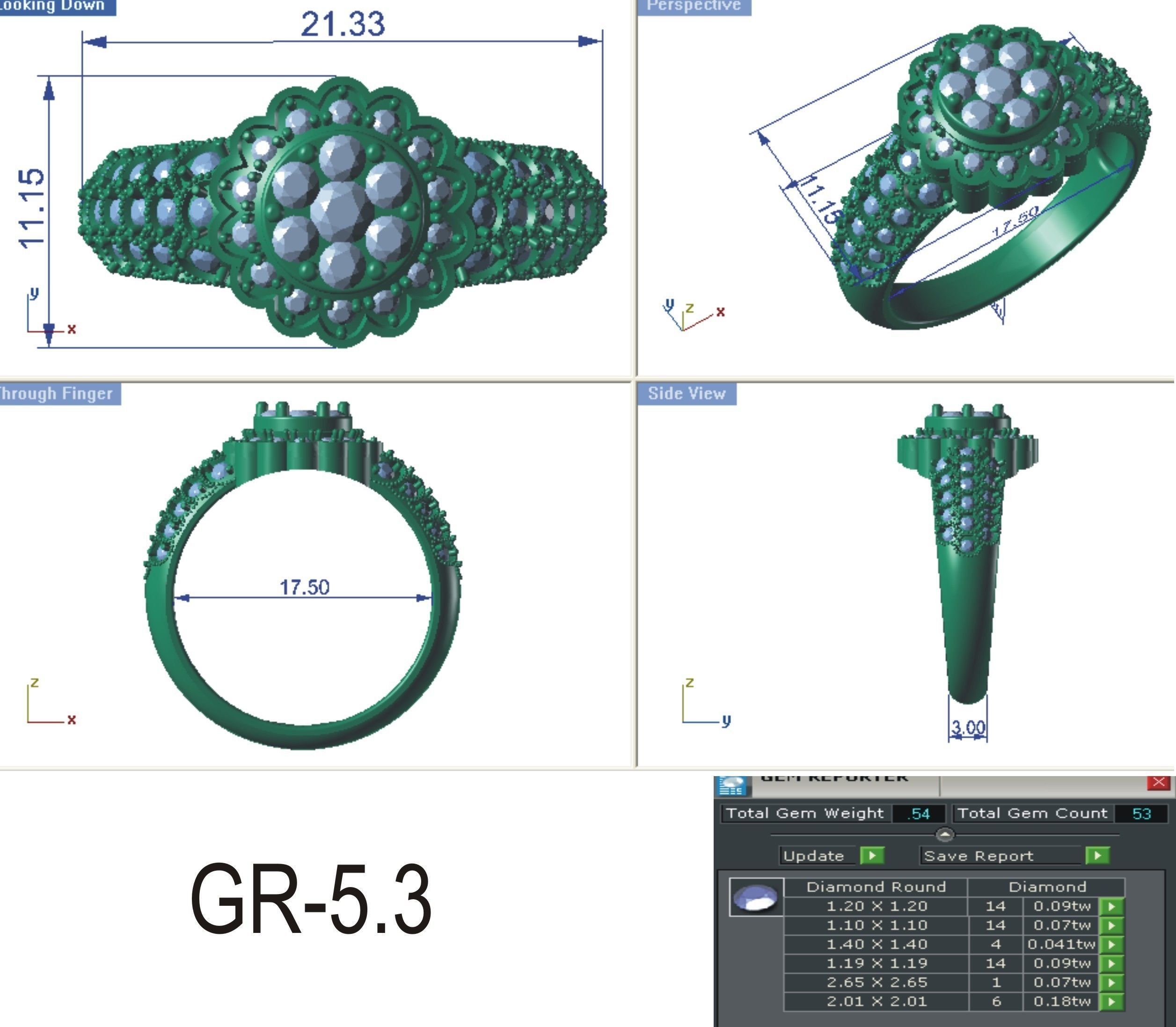LADIES RING BSJ-R 8885 3D print model_2