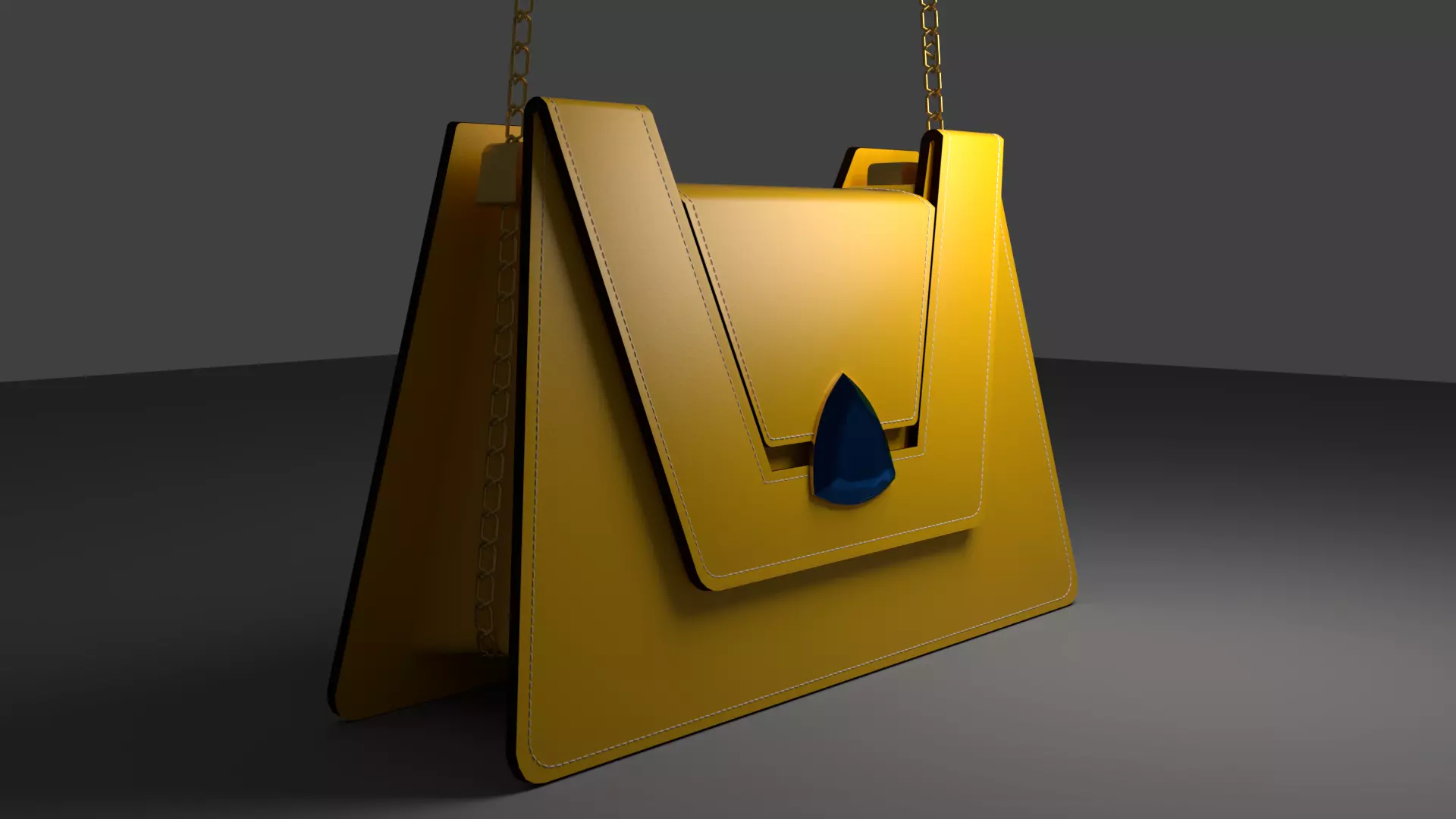 The Diamond Handbag for women luxe and ingenious design 3D model