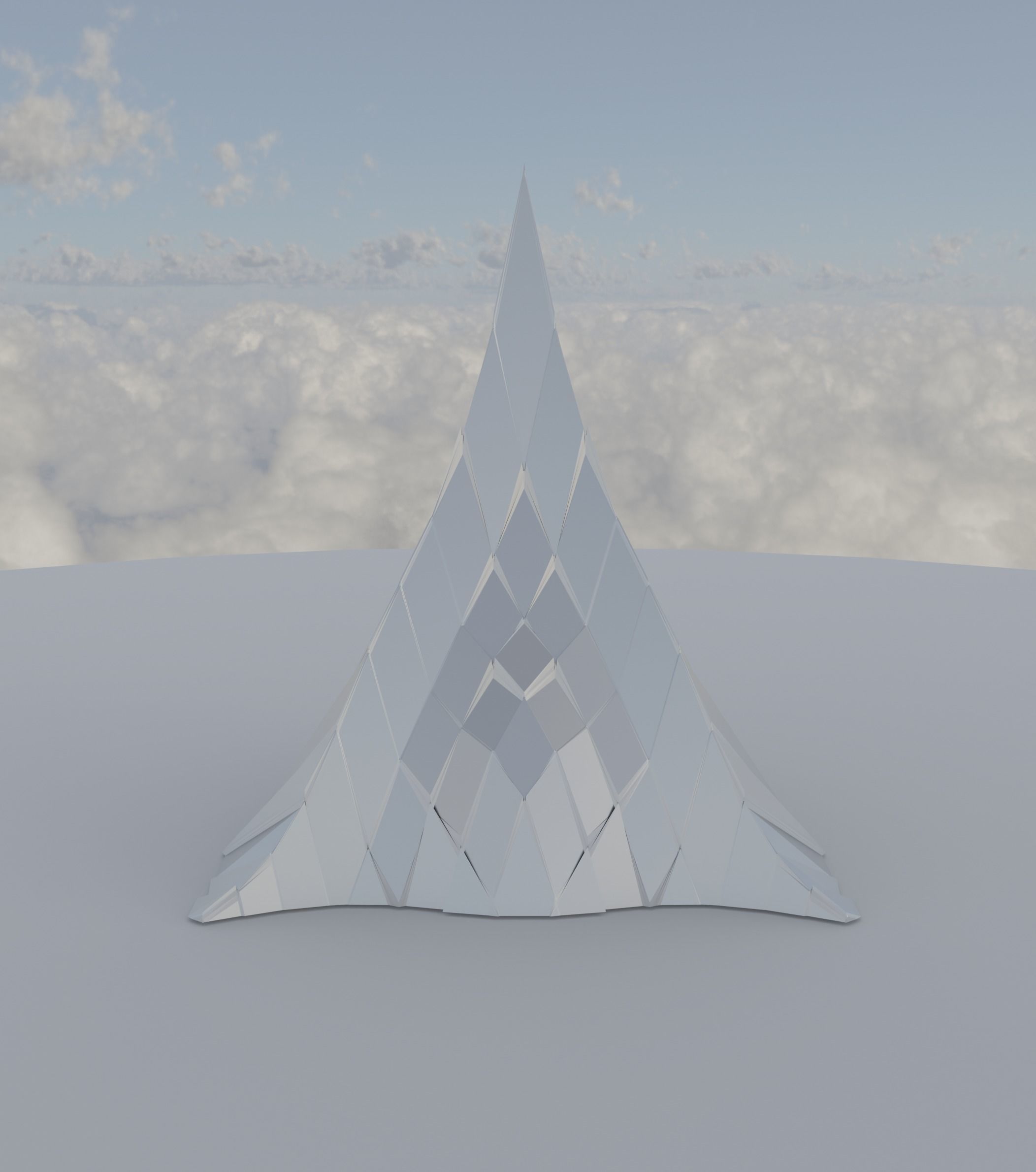 Silver Peak Structure 2nd Version Low-poly 3D model_2