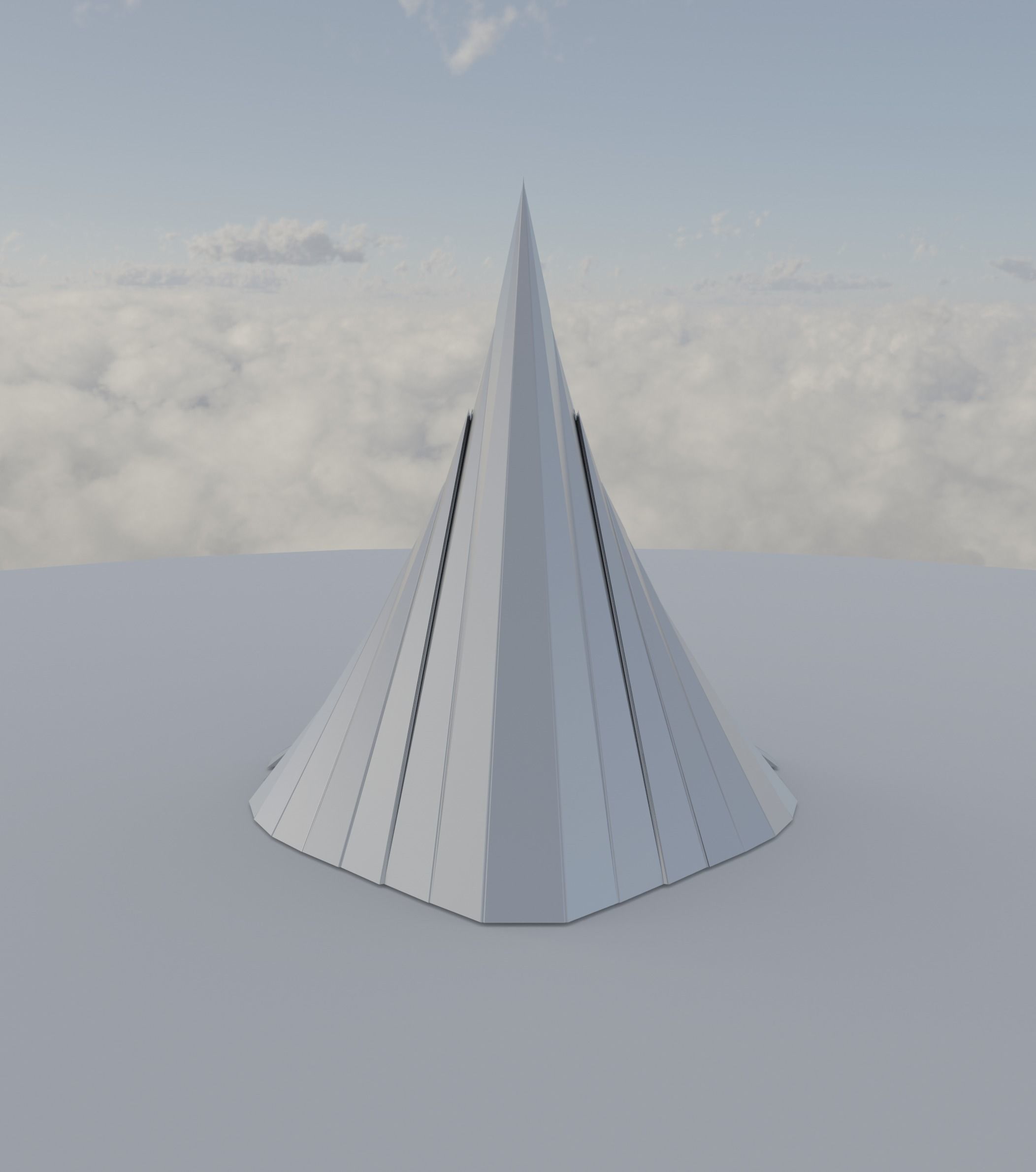 Silver Peak Structure 2nd Version Low-poly 3D model_9