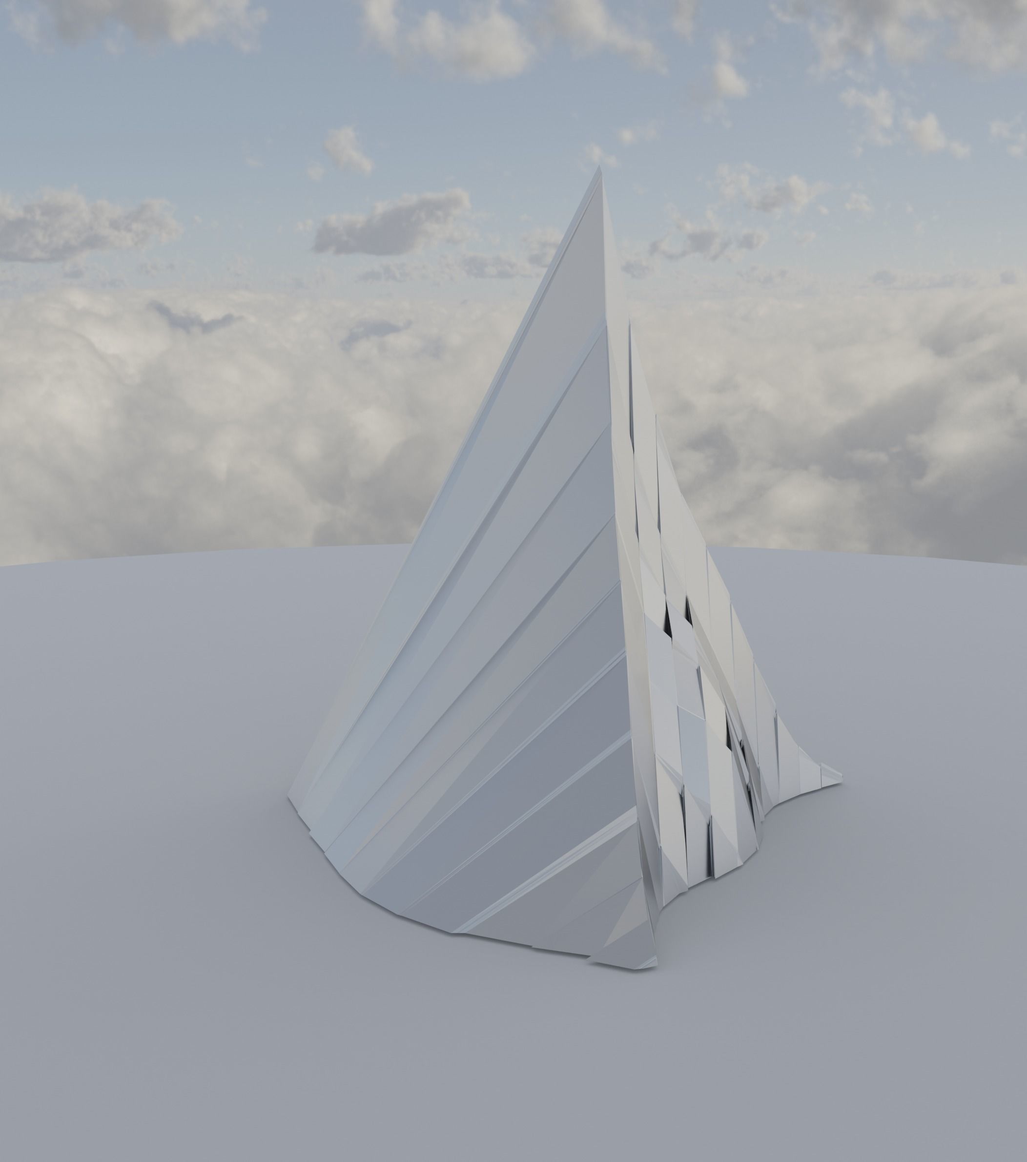 Silver Peak Structure 2nd Version Low-poly 3D model_5