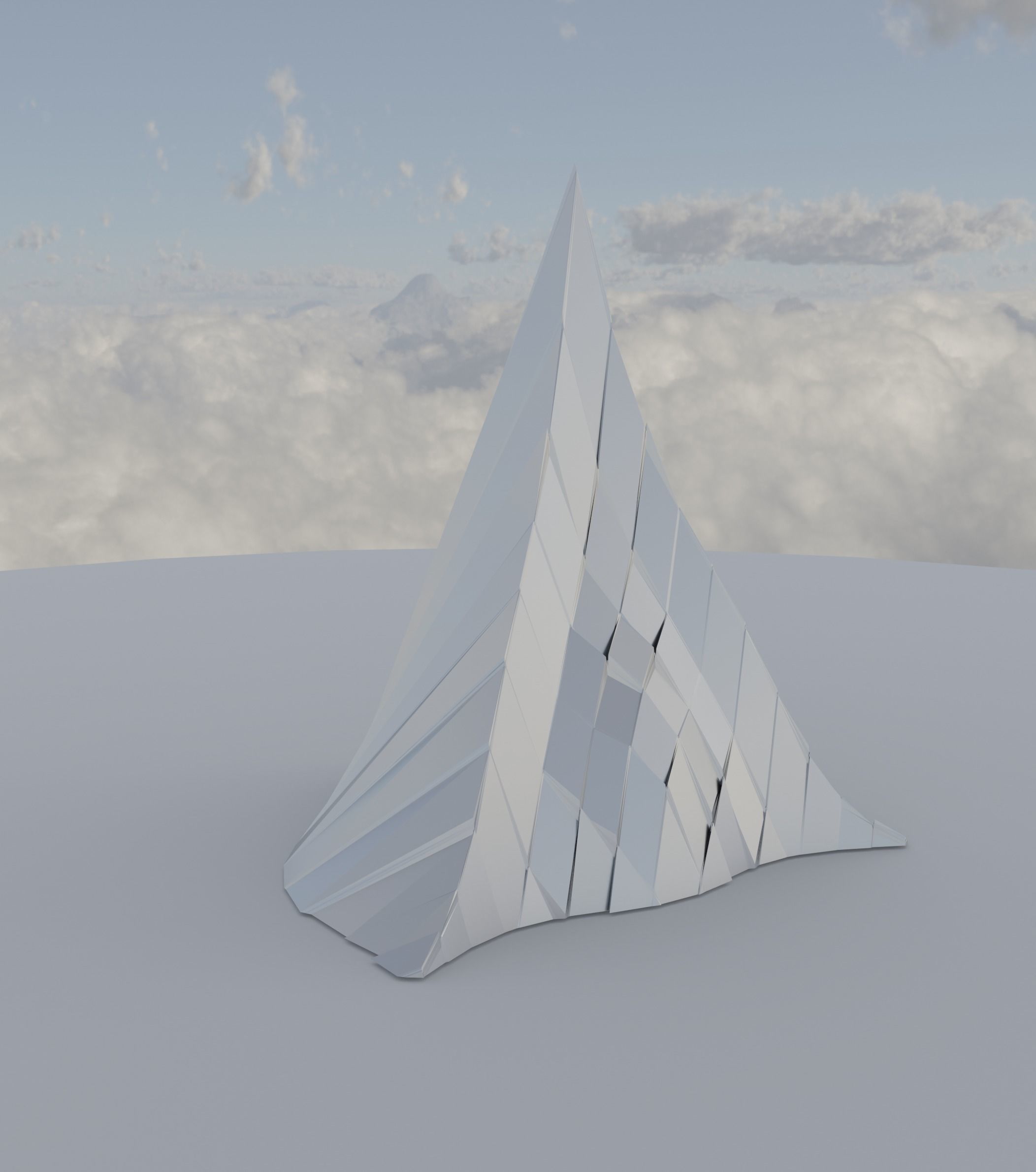 Silver Peak Structure 2nd Version Low-poly 3D model_4