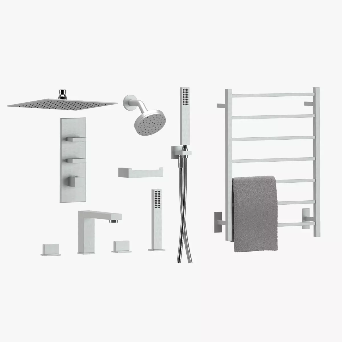 Bathroom set 01 3D model_0