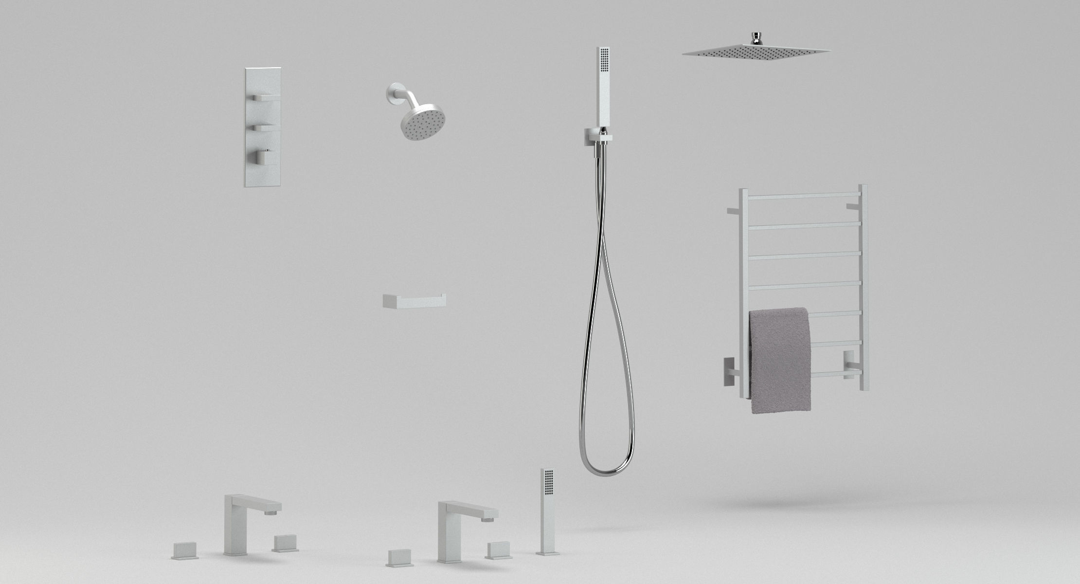Bathroom set 01 3D model_3