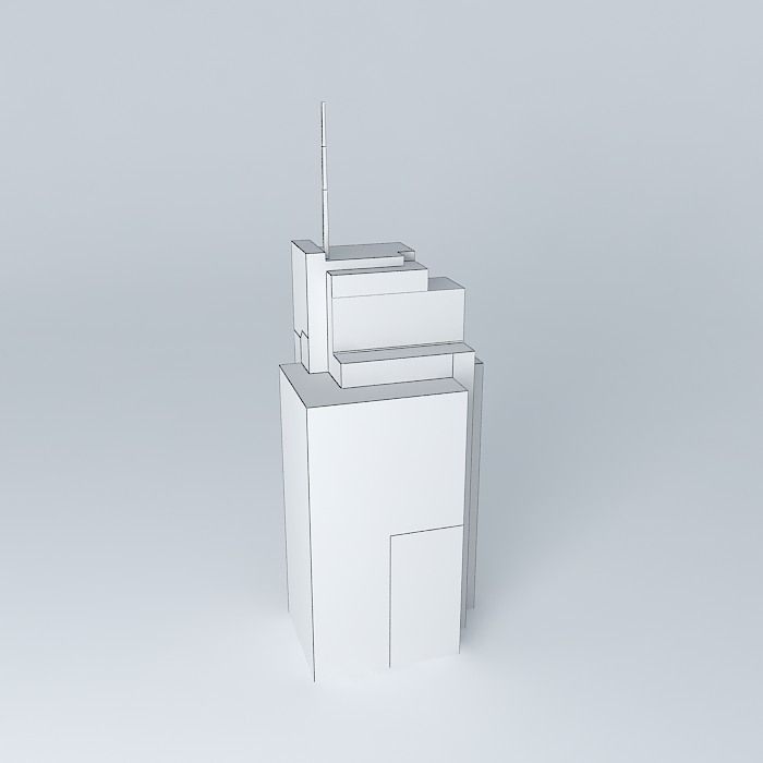 Old commercial building in Kaunas Free 3D model_3