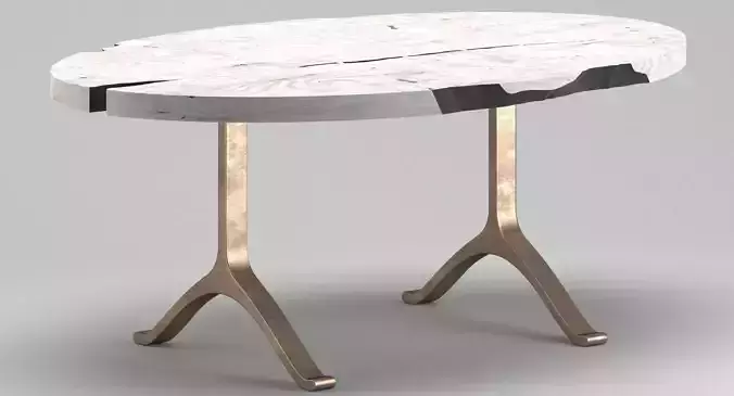 BDDW Maple Slab Elipse Table