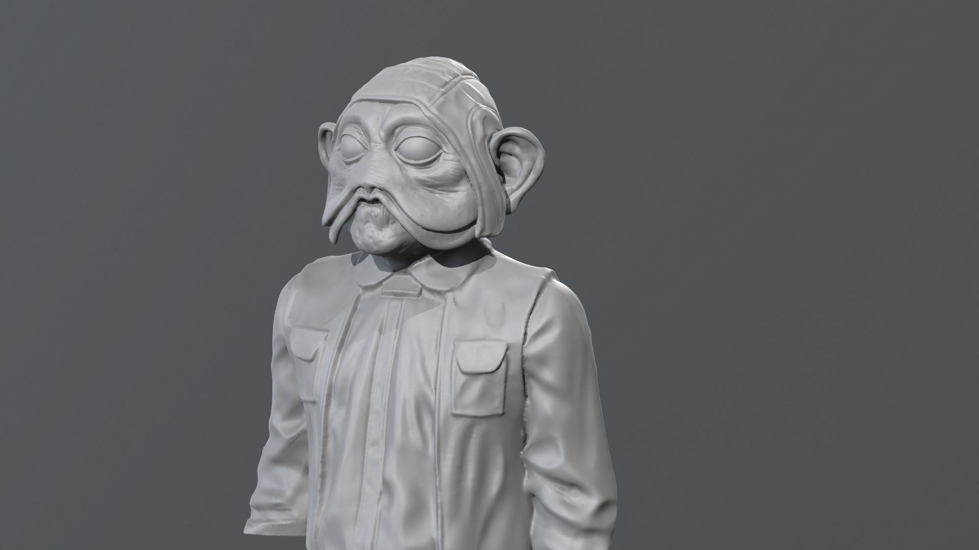 Richard Bonehill - Nien Nunb - Star Wars 3D print model_4