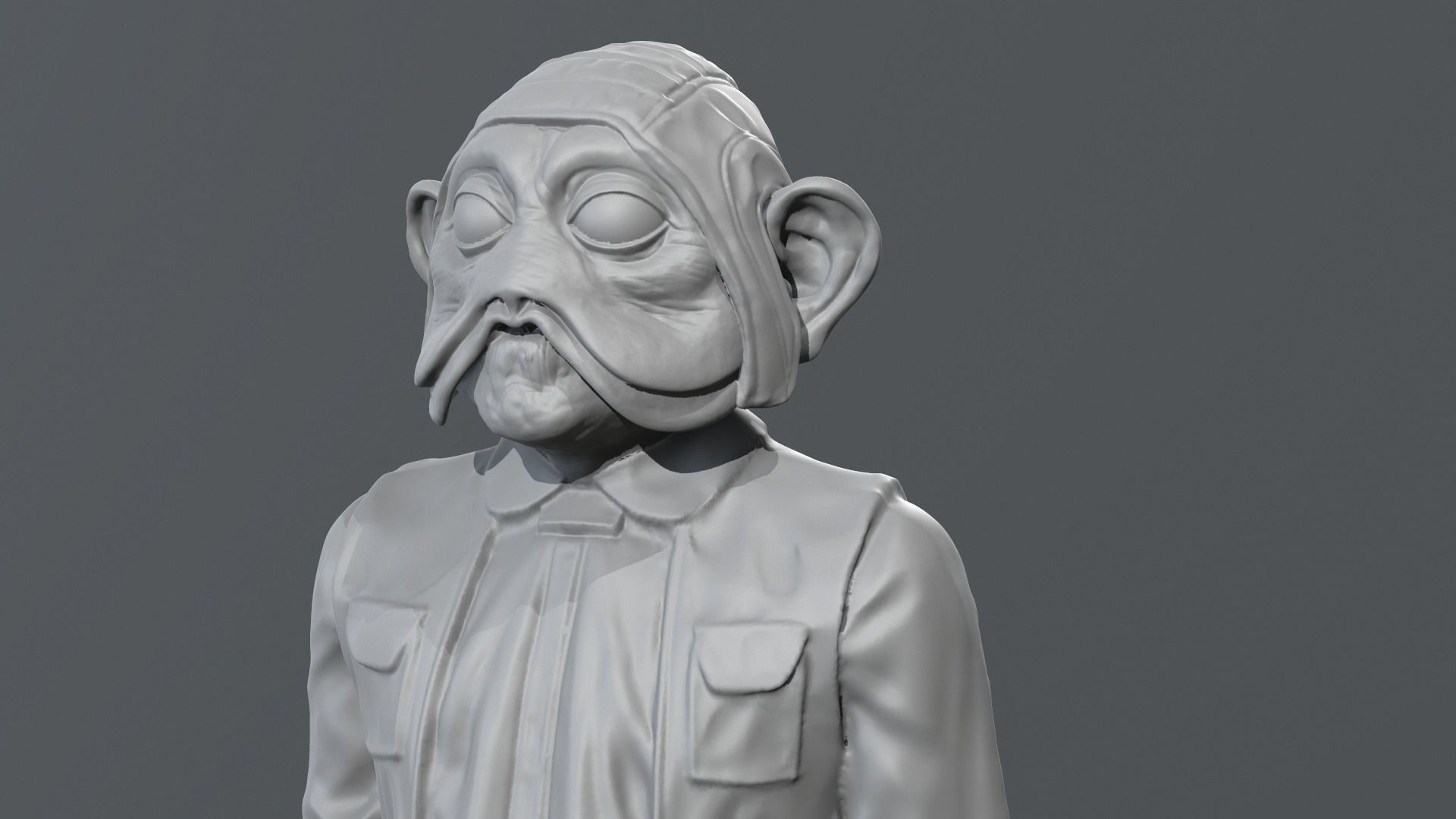 Richard Bonehill - Nien Nunb - Star Wars 3D print model_13