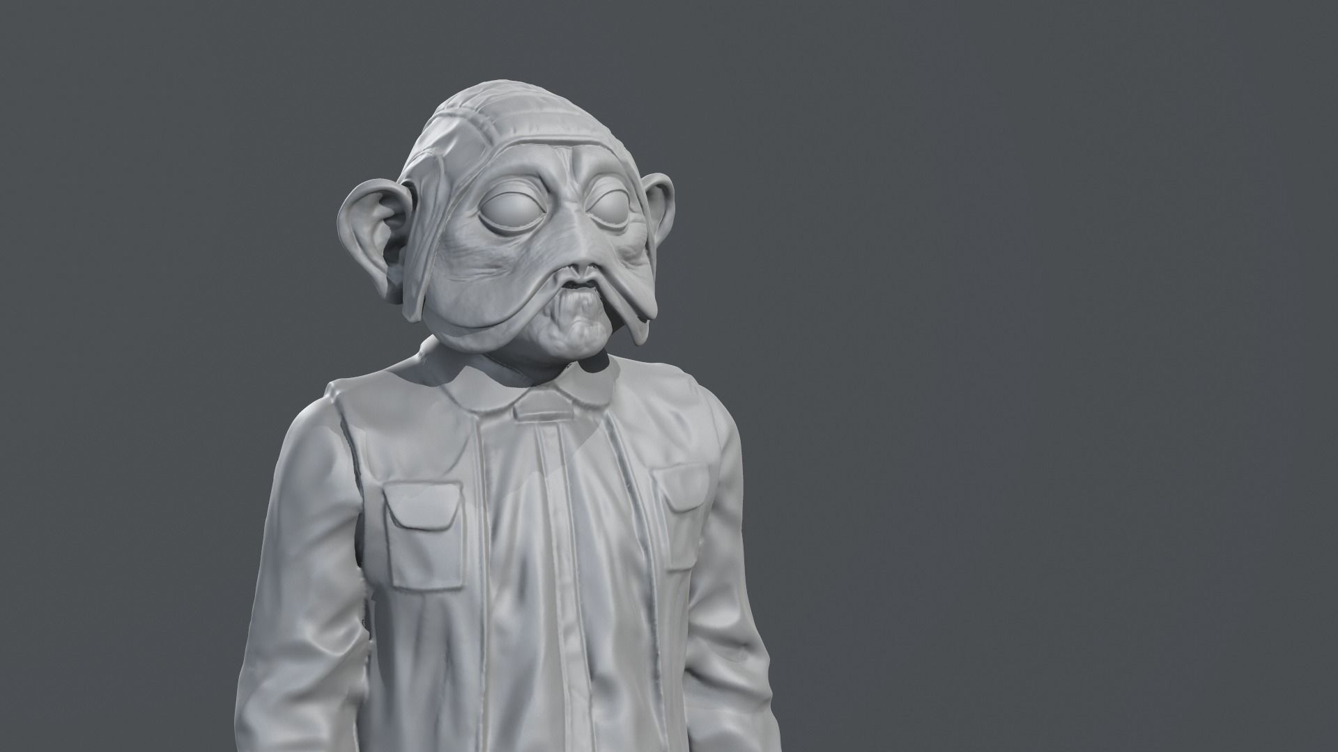 Richard Bonehill - Nien Nunb - Star Wars 3D print model_2