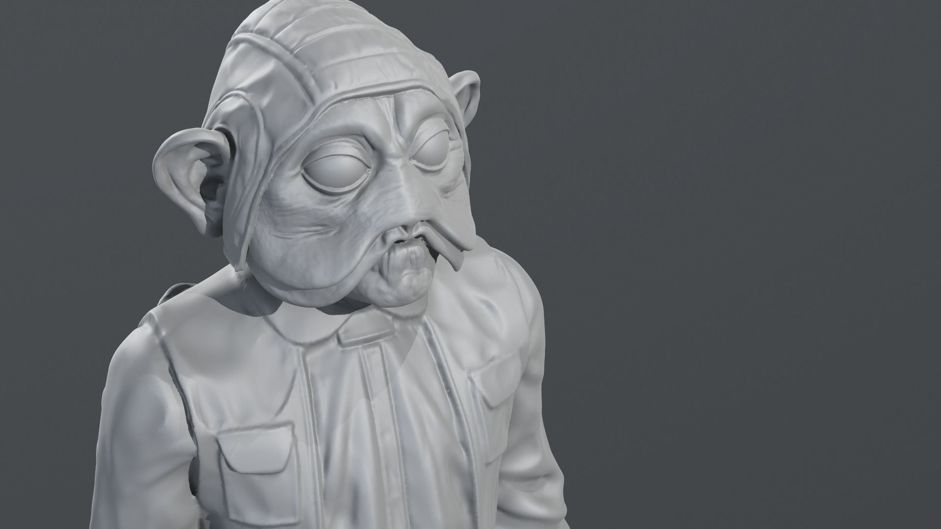 Richard Bonehill - Nien Nunb - Star Wars 3D print model_11