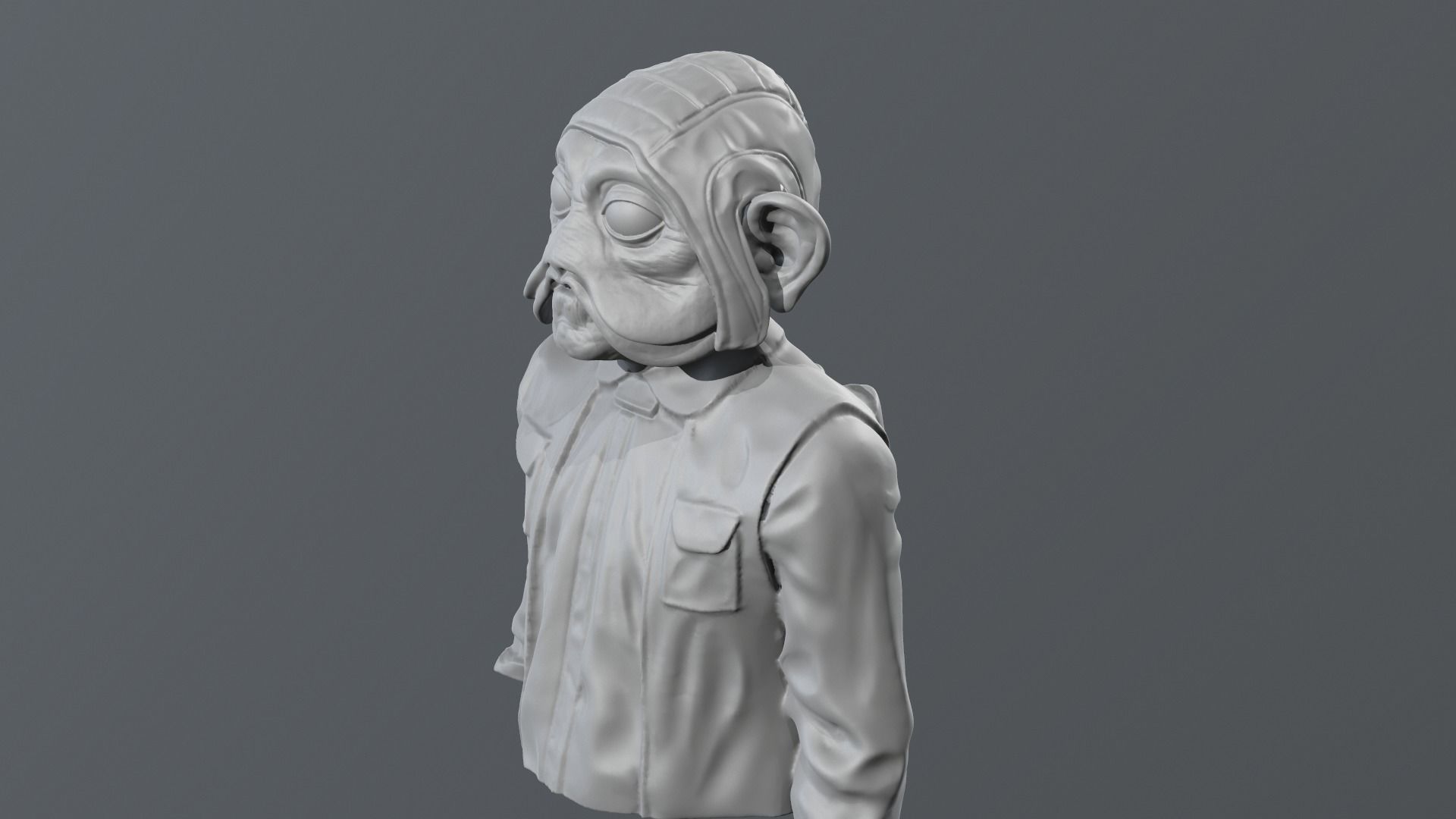 Richard Bonehill - Nien Nunb - Star Wars 3D print model_5