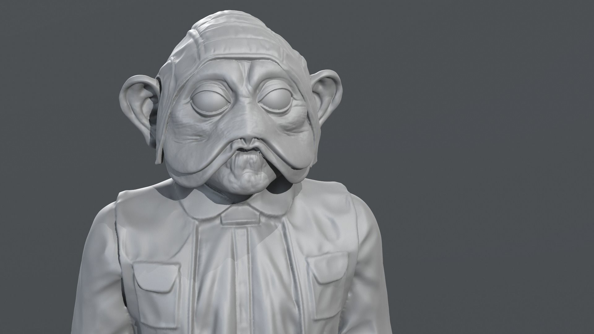 Richard Bonehill - Nien Nunb - Star Wars 3D print model_12