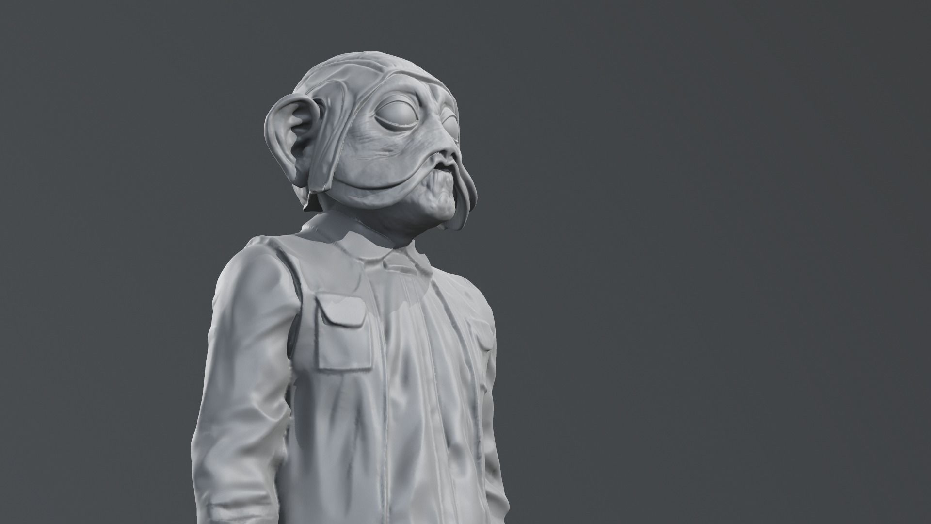 Richard Bonehill - Nien Nunb - Star Wars 3D print model_8