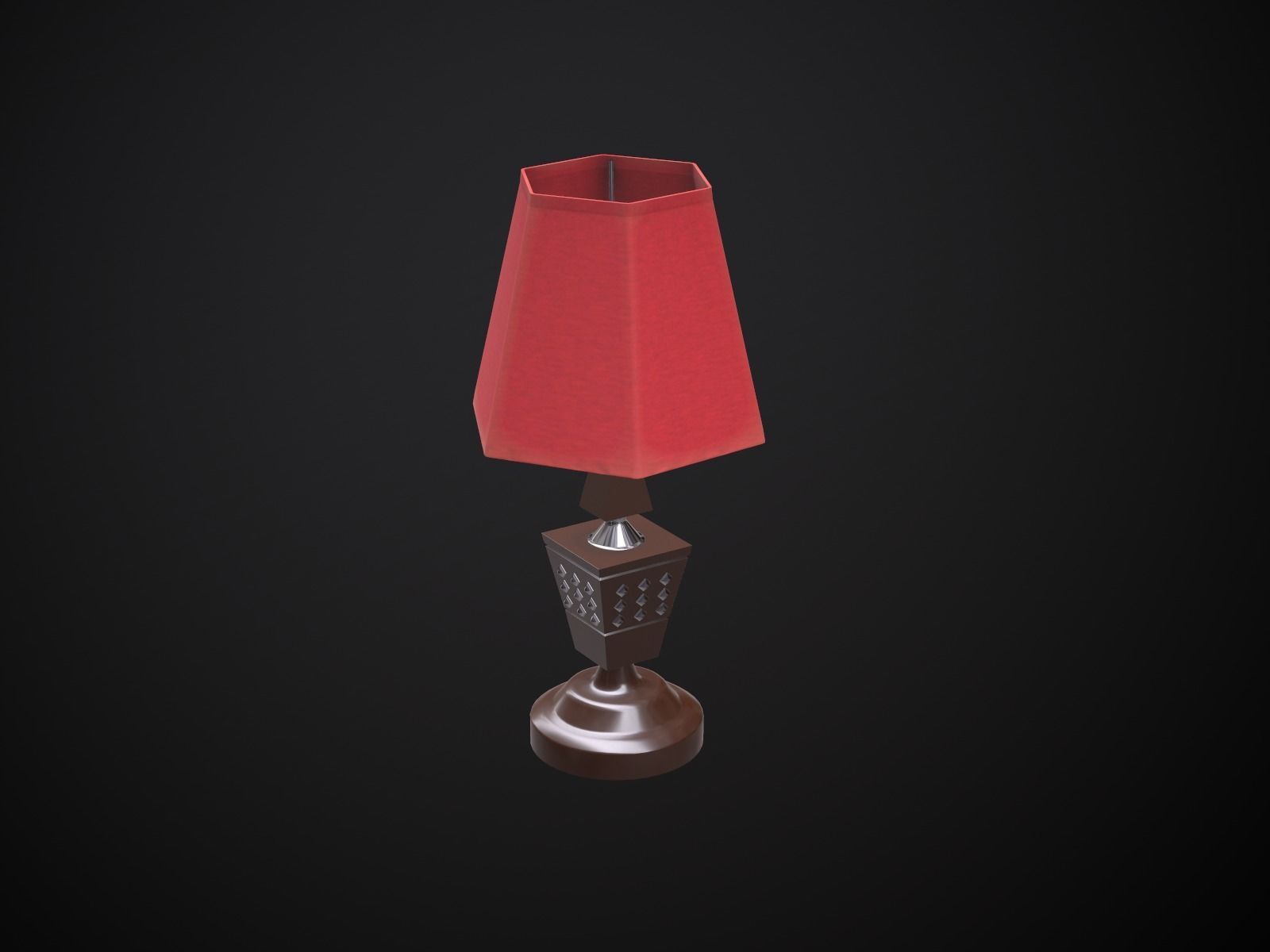 Table Lamp - Decor  Low-poly 3D model_7