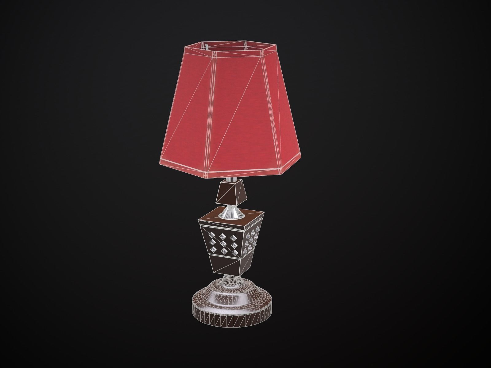 Table Lamp - Decor  Low-poly 3D model_13