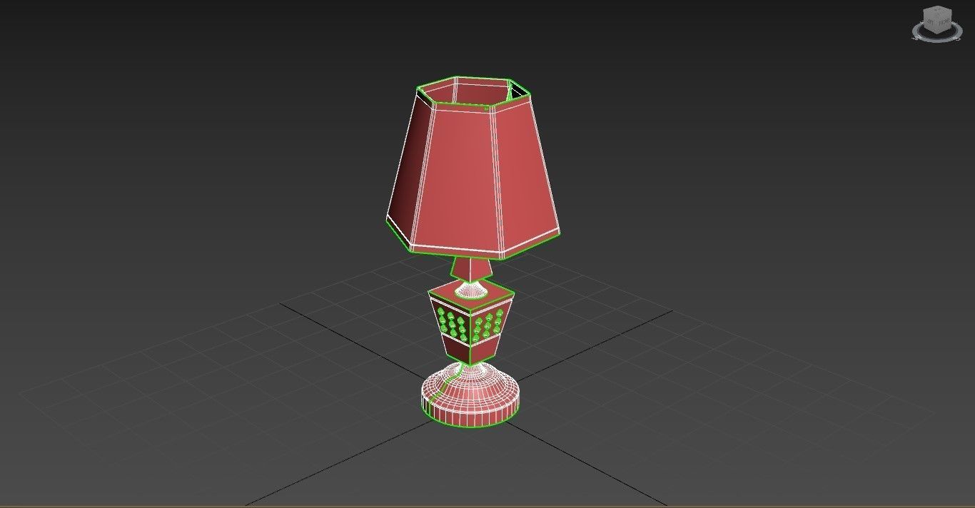 Table Lamp - Decor  Low-poly 3D model_9