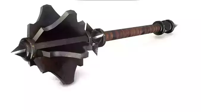 mace PBR wooden weapon with metal parts